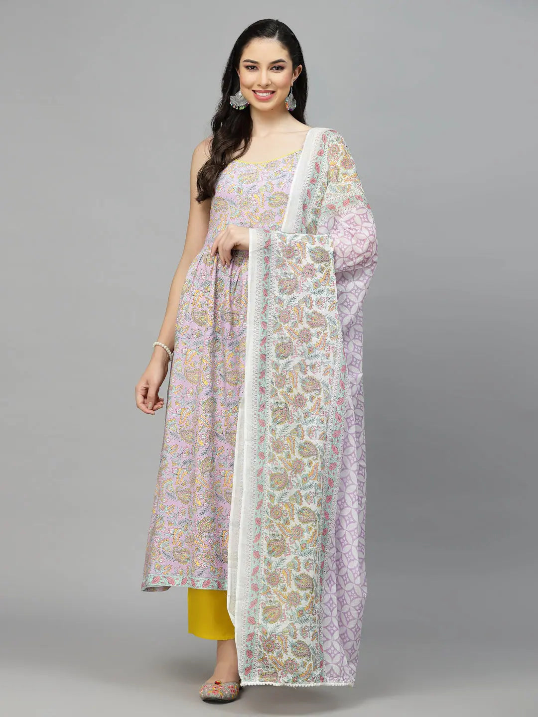 Paisley Rayon Kurta Set with Dupatta | Women's Indian Kurta Sets