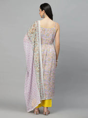 Women's Paisley Printed Rayon Kurta Pant Dupatta set