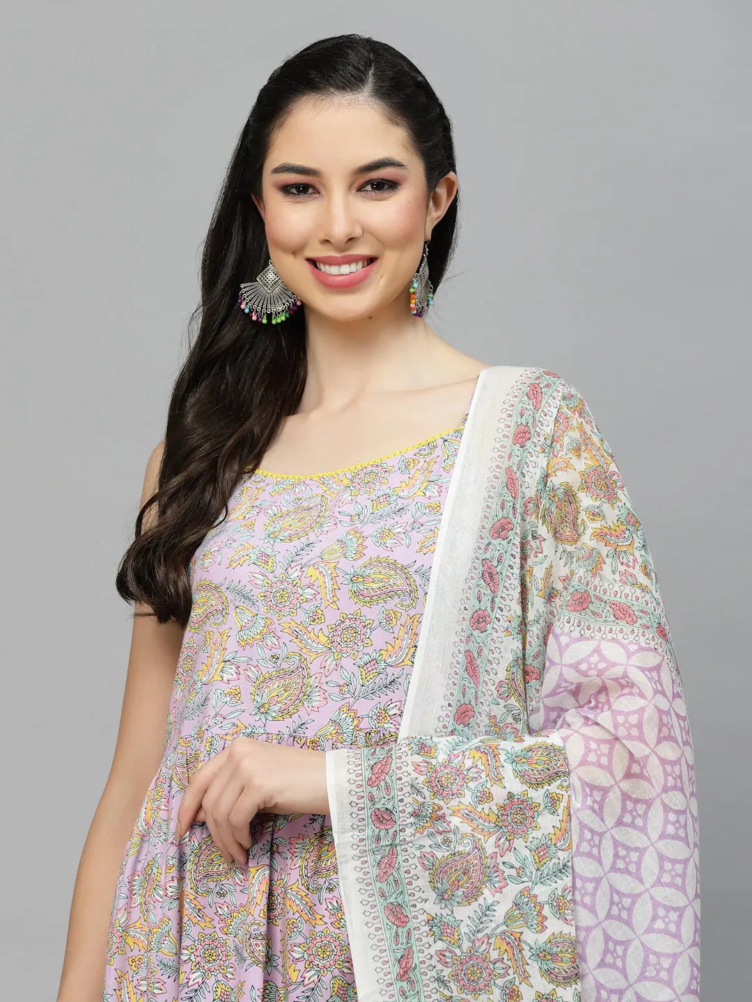 Paisley Rayon Kurta Set with Dupatta | Women's Indian Kurta Sets