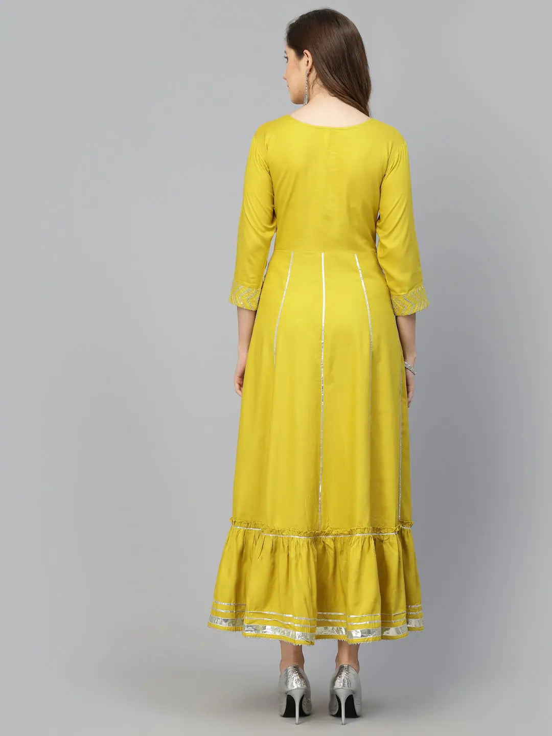 Embroidered Anarkali Kurta - Solid Rayon Kurti for Women Online