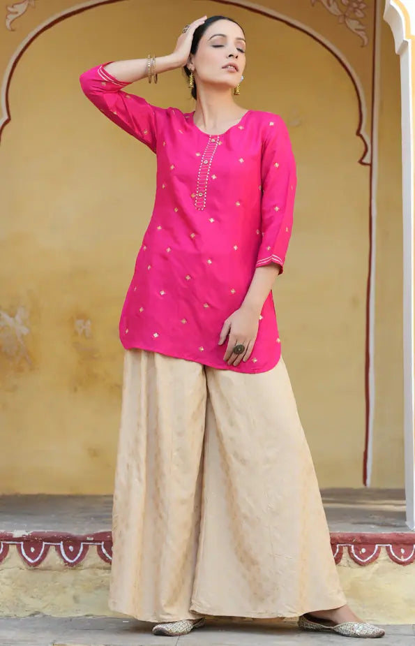 Fuchsia Embroidered Tunic | Women's Tunics & Women's Tops