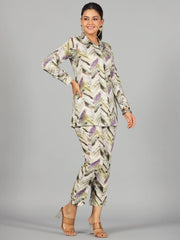 Women Printed Standard Green Jumpsuits & Sets