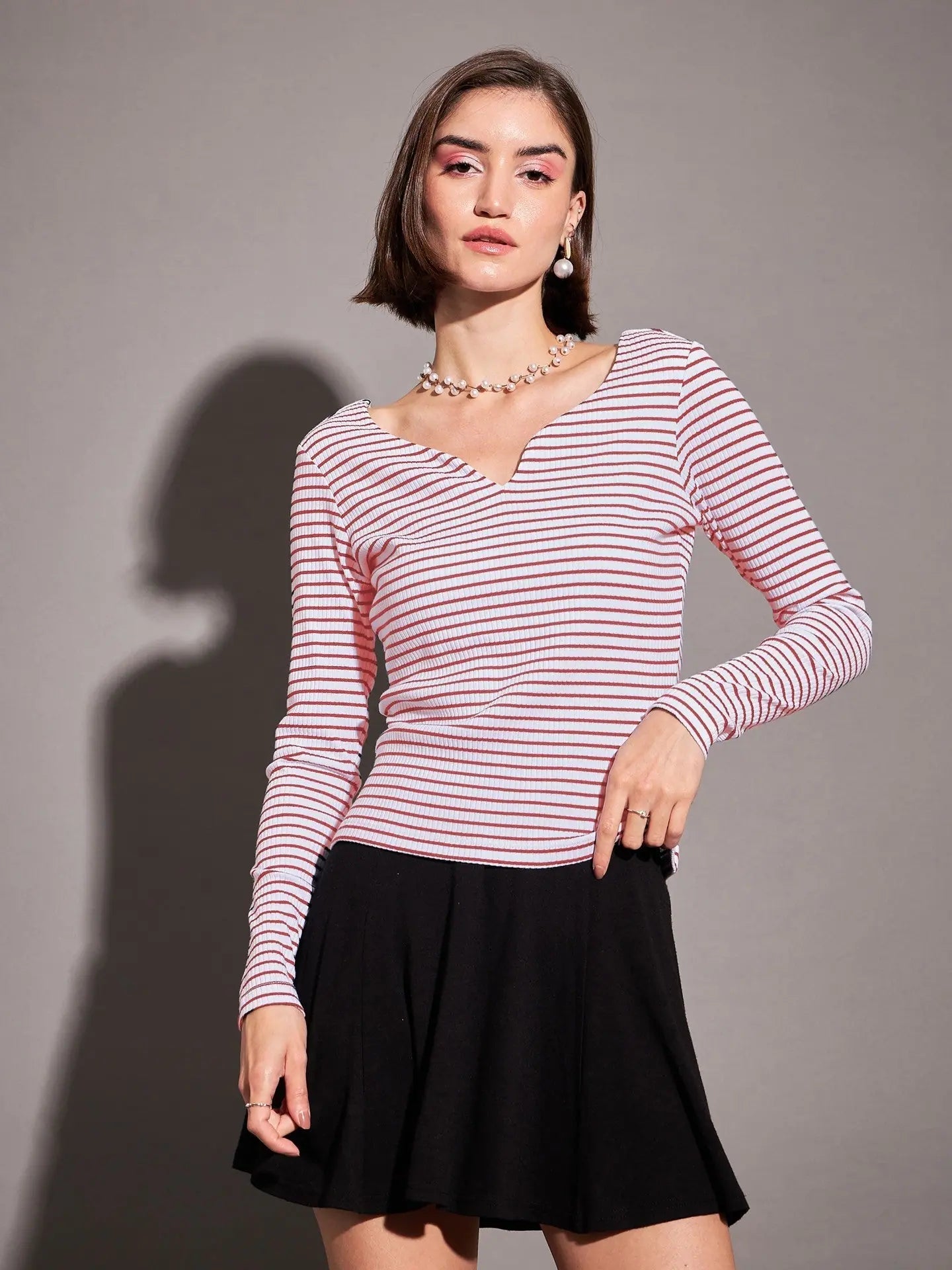 Striped Sweetheart Top - Women's Western Outfits | Trendy