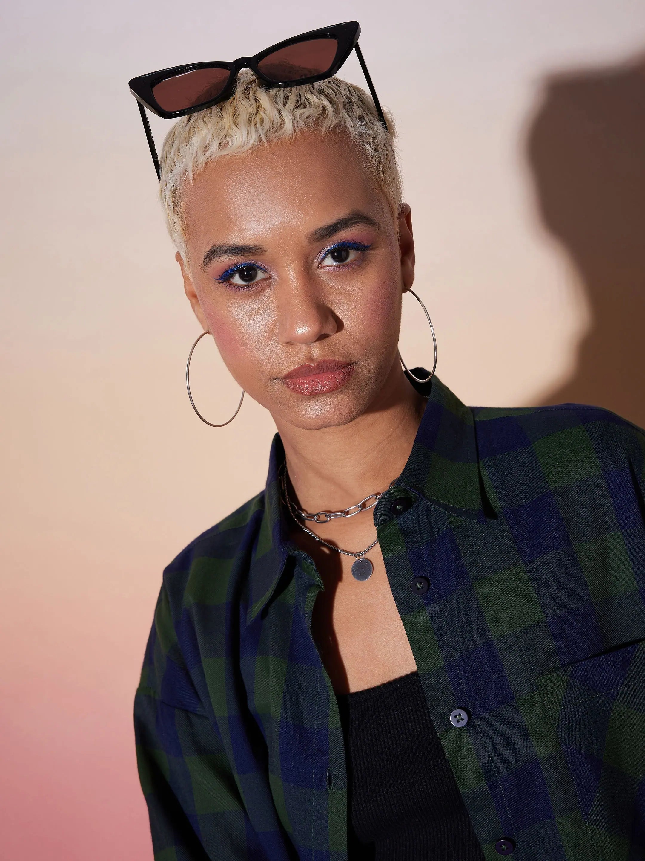 Green Check Shirt & Lounge Pants | Ethnic Lehenga for Women