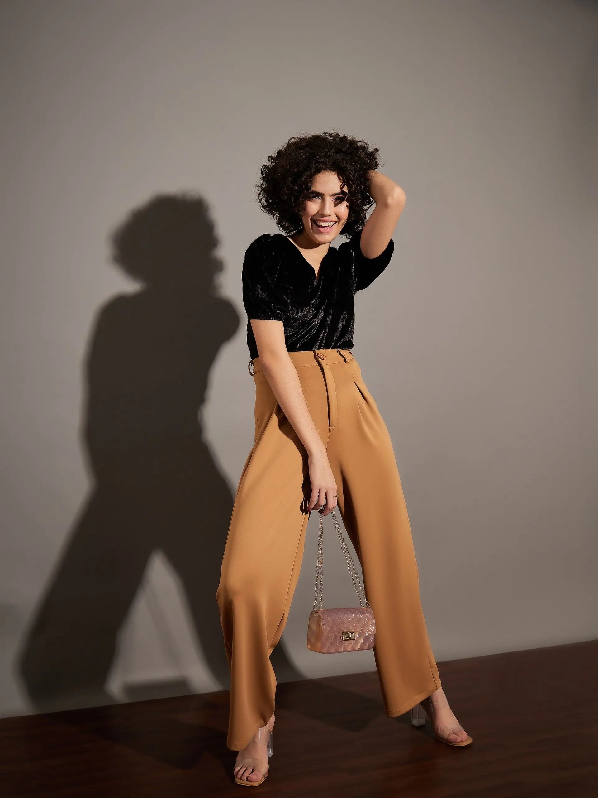 Black Velvet Puff Sleeve Top | Women's Western Clothing