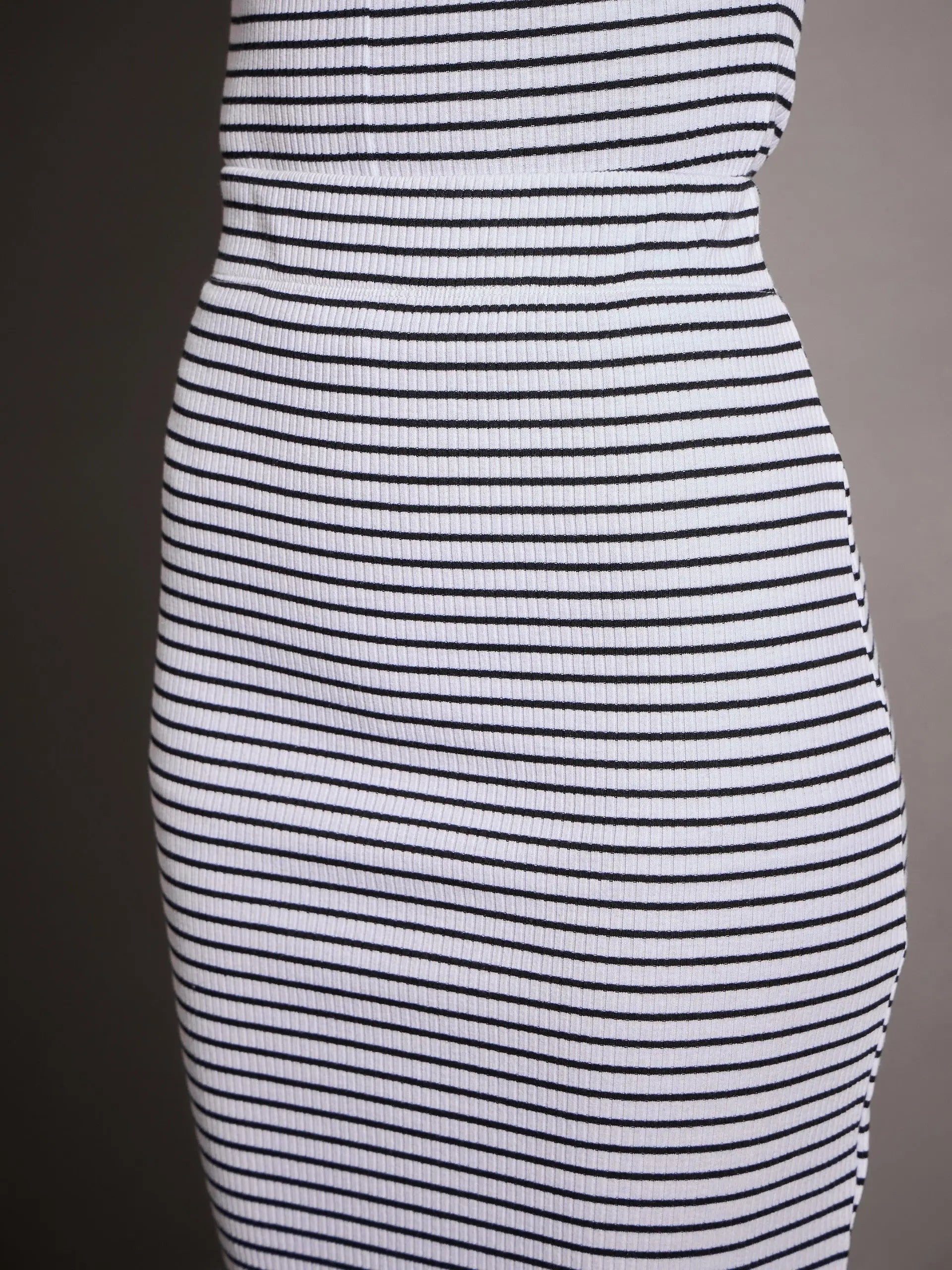 Striped Rib Pencil Skirt | Women's Skirts Online Shop