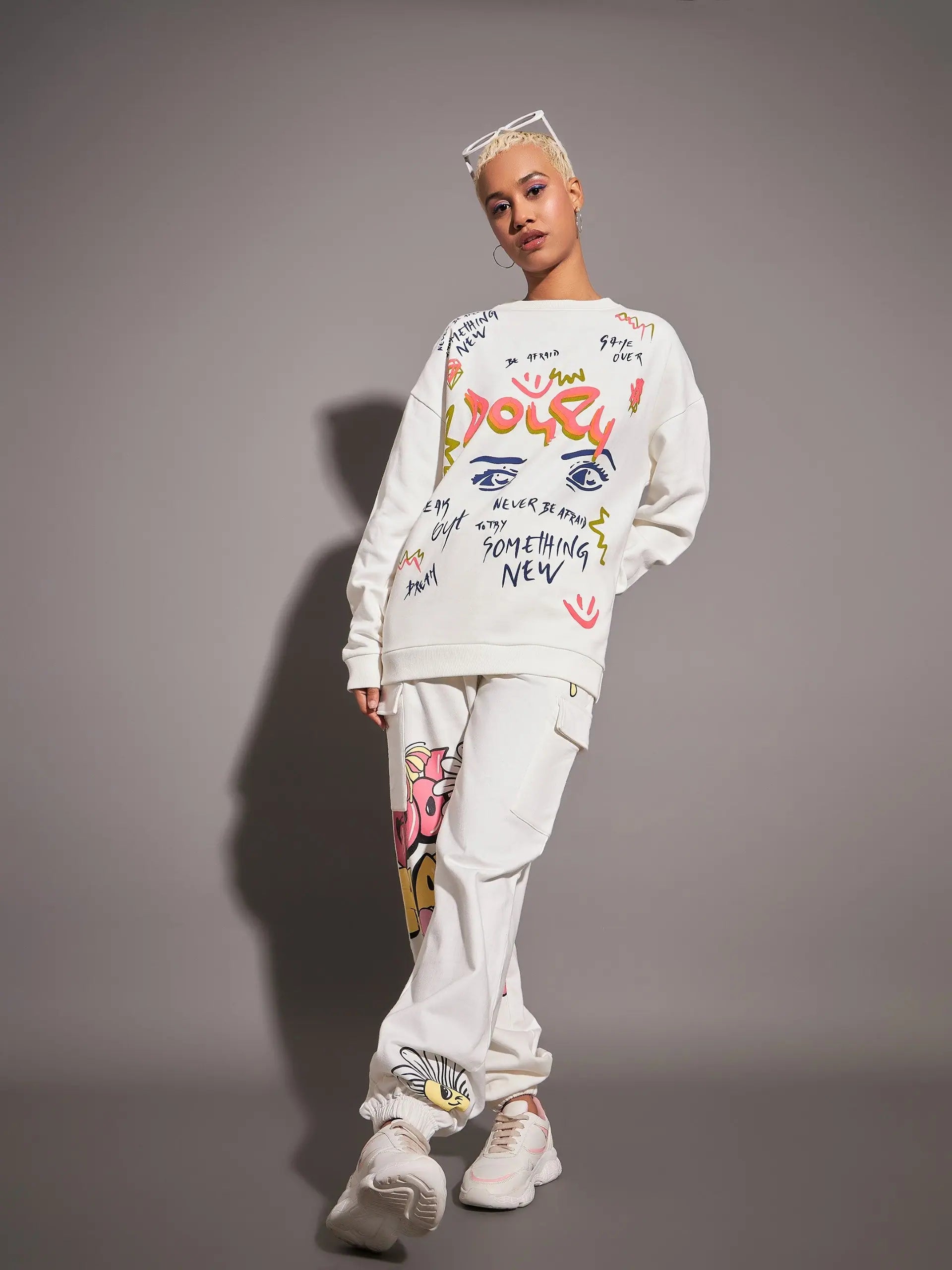 Off-White Printed Joggers - Women's Activewear & Gym Clothes