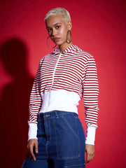 Women TieNDye Standard Red Full Sleeve Jacket