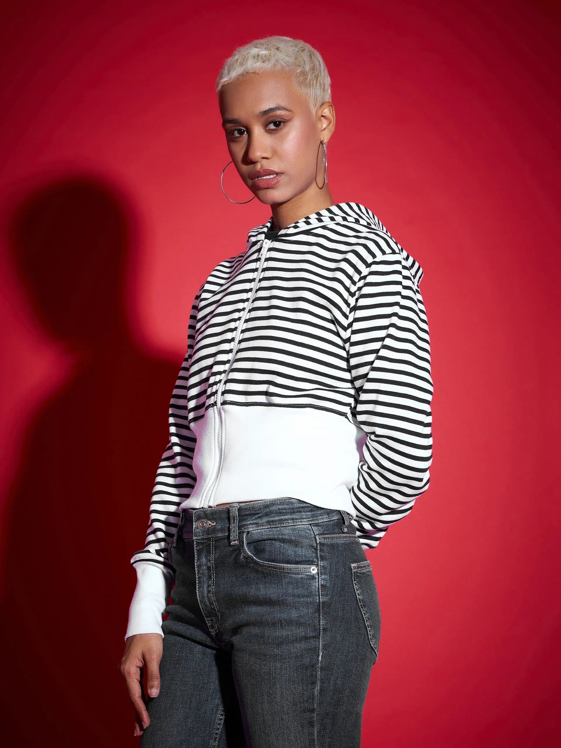 Tie-Dye Black Fleece Jacket | Women's Winter Coats