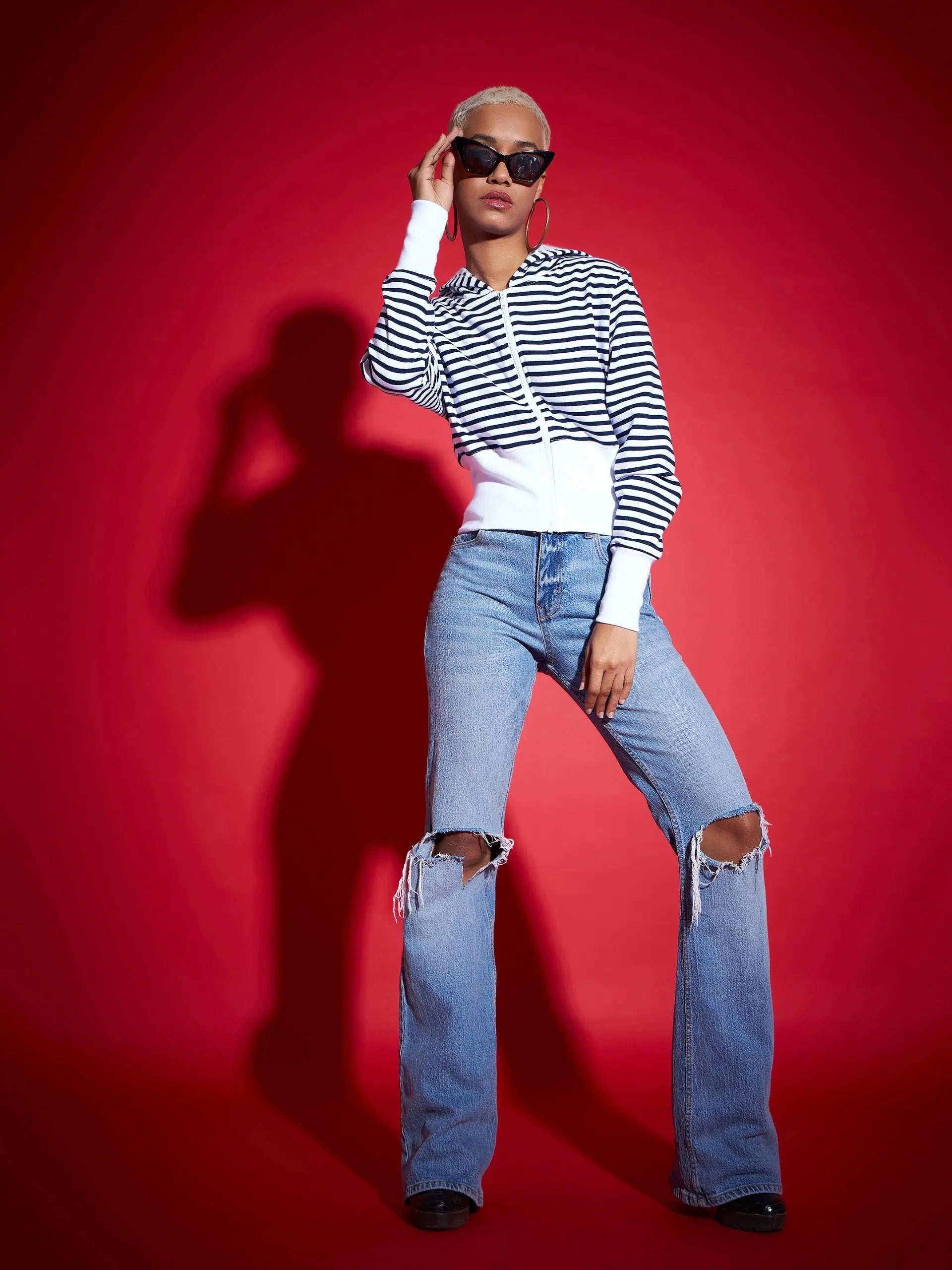 Tie-Dye Navy Fleece Jacket | Women's Winter Coats