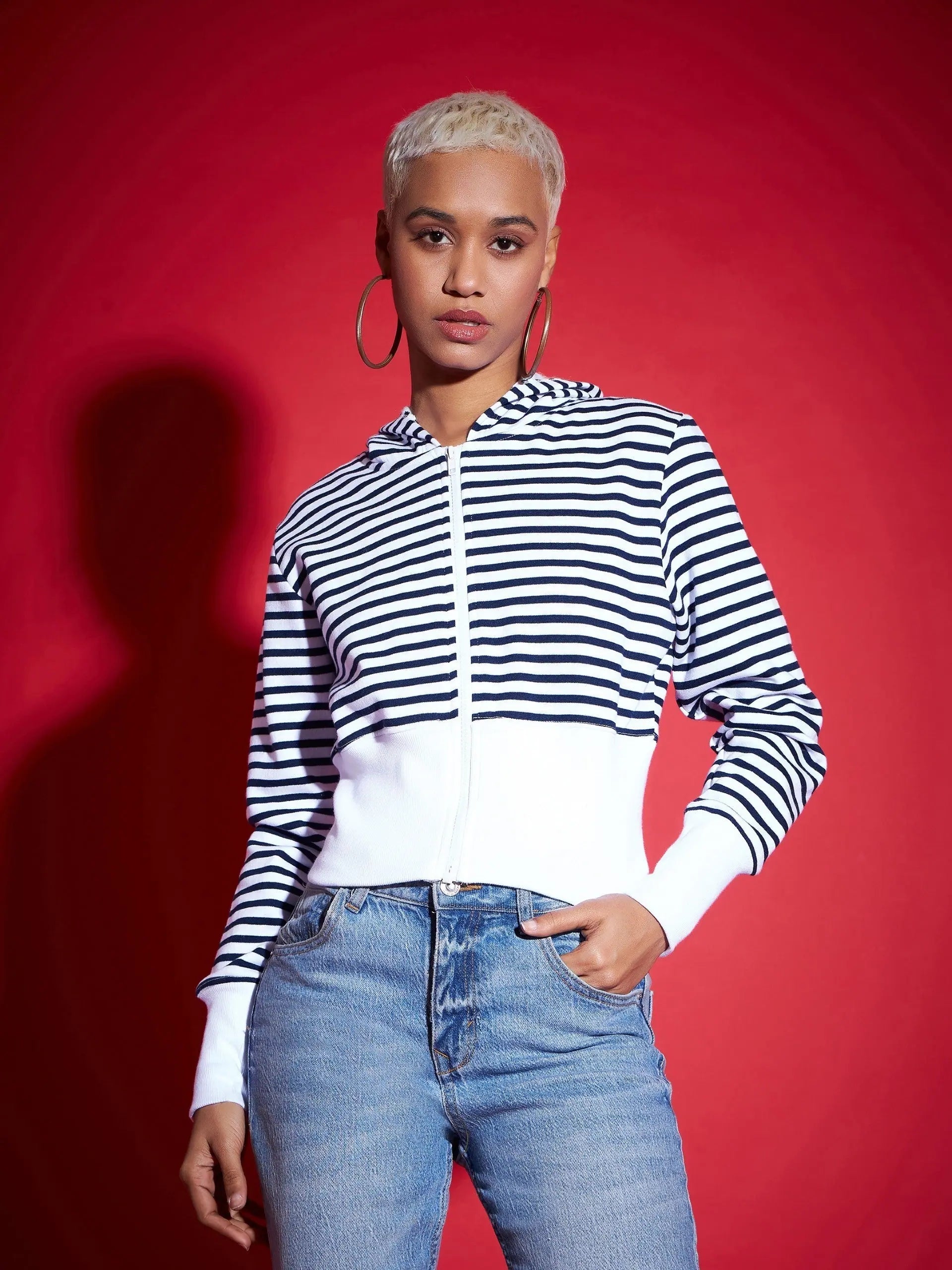 Tie-Dye Navy Fleece Jacket | Women's Winter Coats