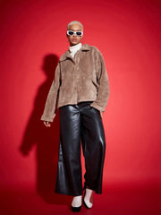 Women Solid Standard Grey Full Sleeve Jacket