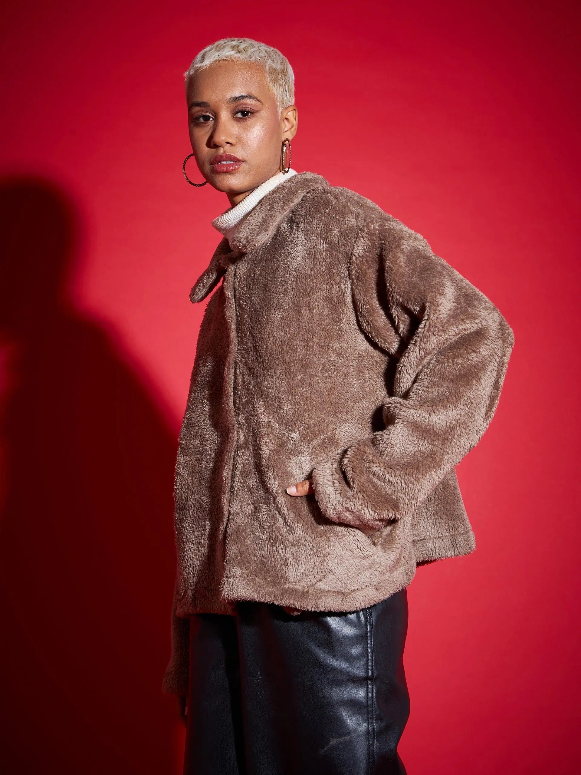 Dark Grey Solid Women's Jacket | Trendy Women's Outerwear