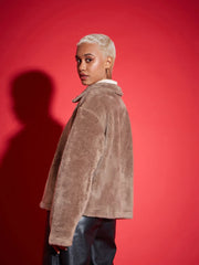 Women Solid Standard Grey Full Sleeve Jacket