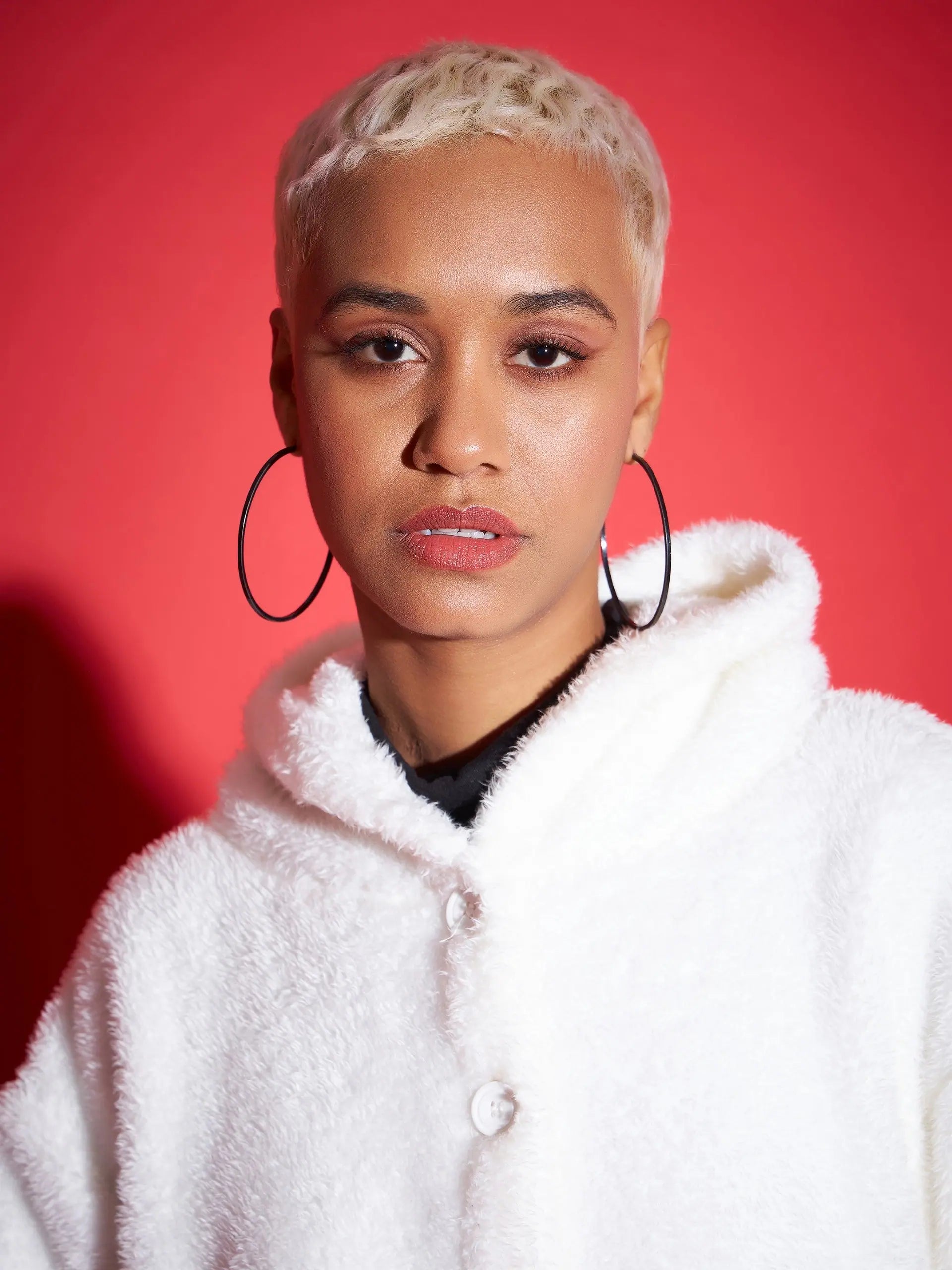 White Fur Hooded Jacket - Women's Winter Coats & Outerwear