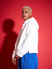 Women Solid Standard White Full Sleeve Jacket