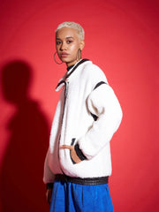 Women Solid Standard White Full Sleeve Jacket