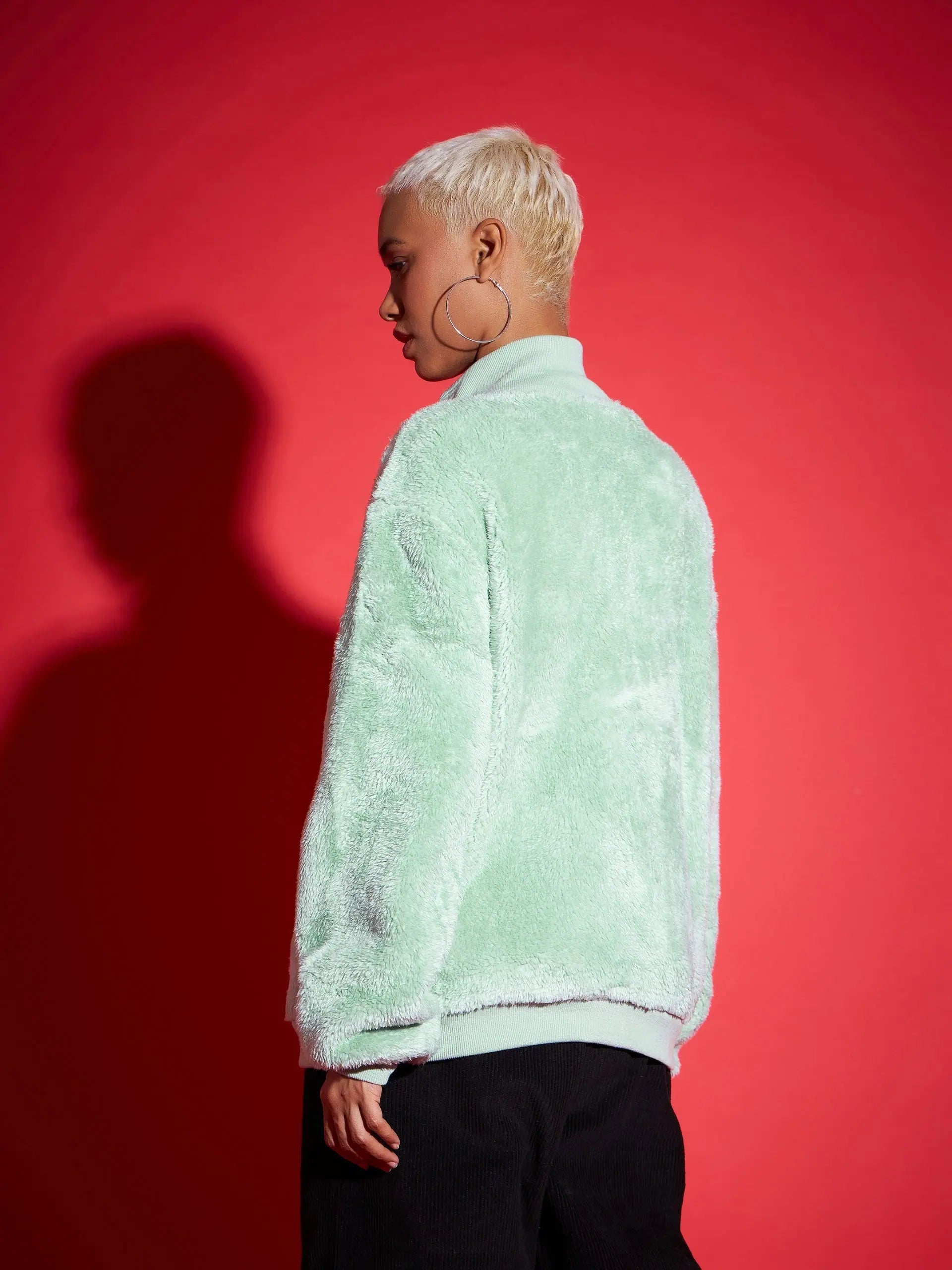 Green High Neck Jacket | Women's Winter Coats & Outerwear