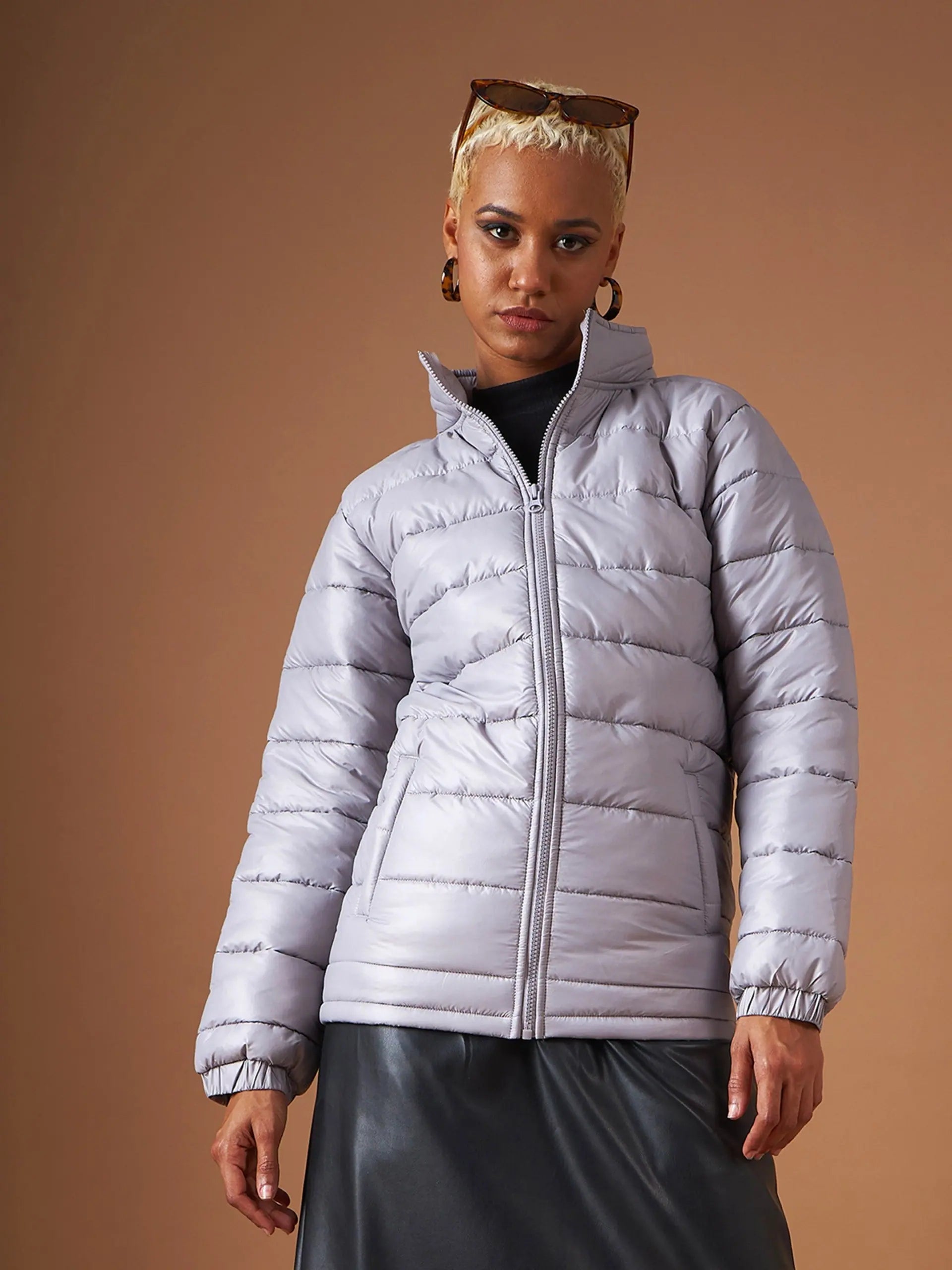 Grey Puffer Jacket - Women's Winter Coats & Fashion Jackets