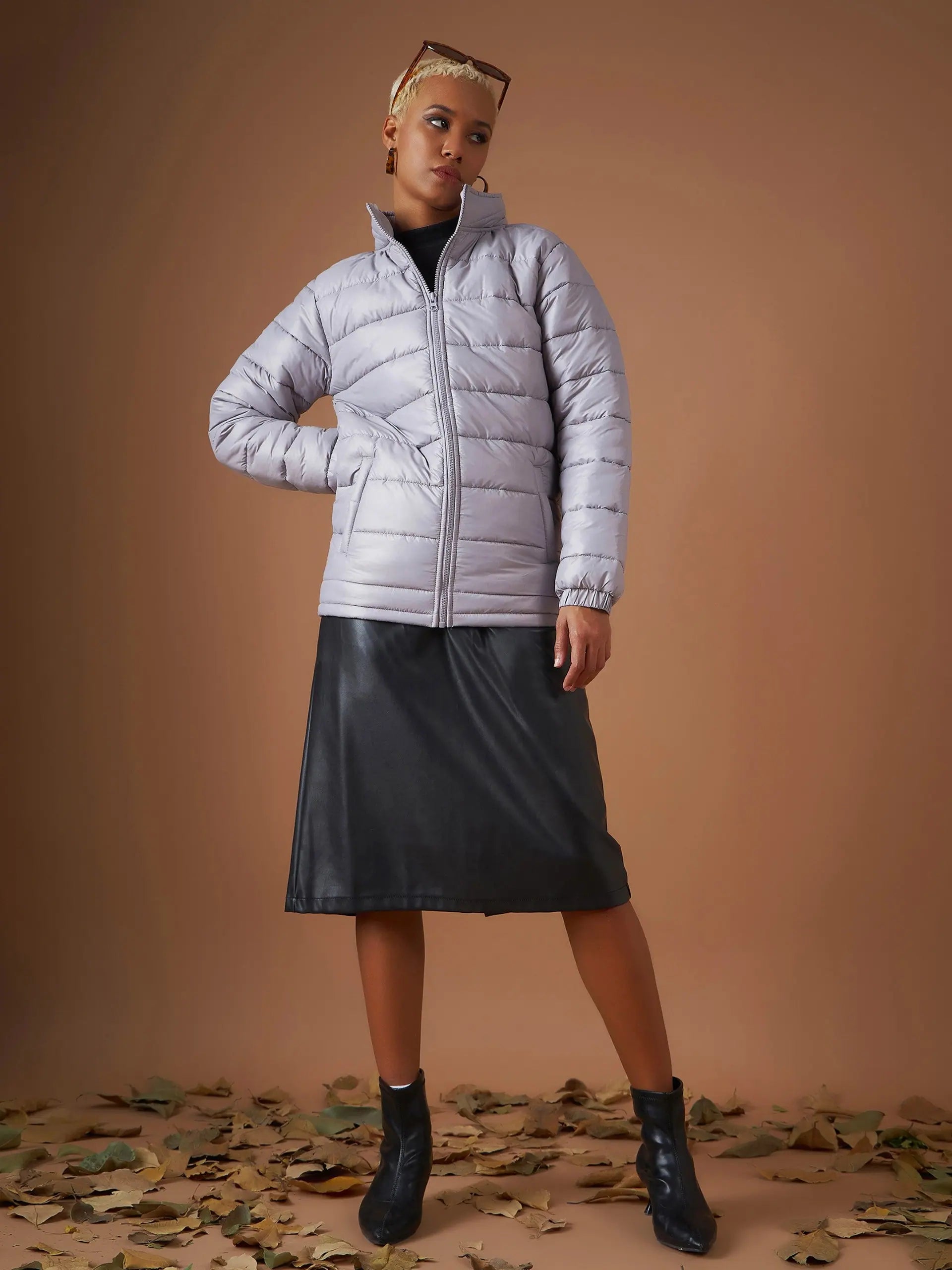 Grey Puffer Jacket - Women's Winter Coats & Fashion Jackets