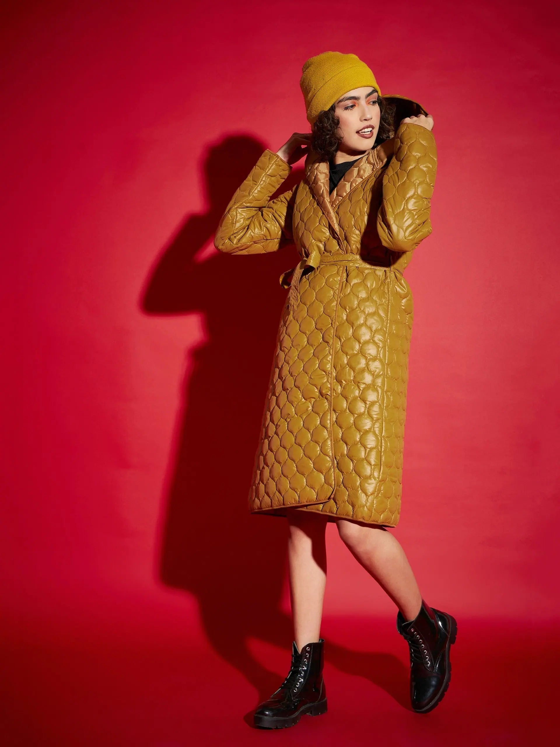 Mustard Puffer Jacket - Trendy Women's Winter Coats