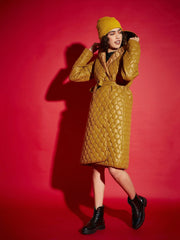 Women Solid Standard Mustard Full Sleeve Jacket