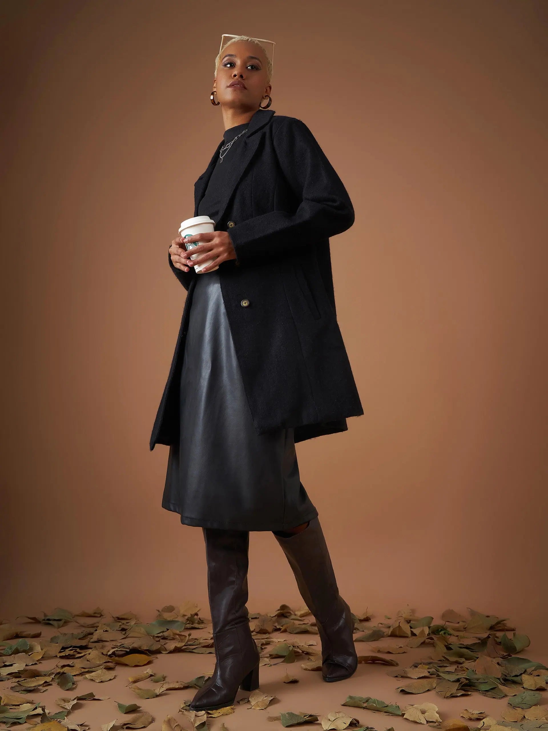 Black Tweed Longline Blazer - Stylish Women's Western Wear