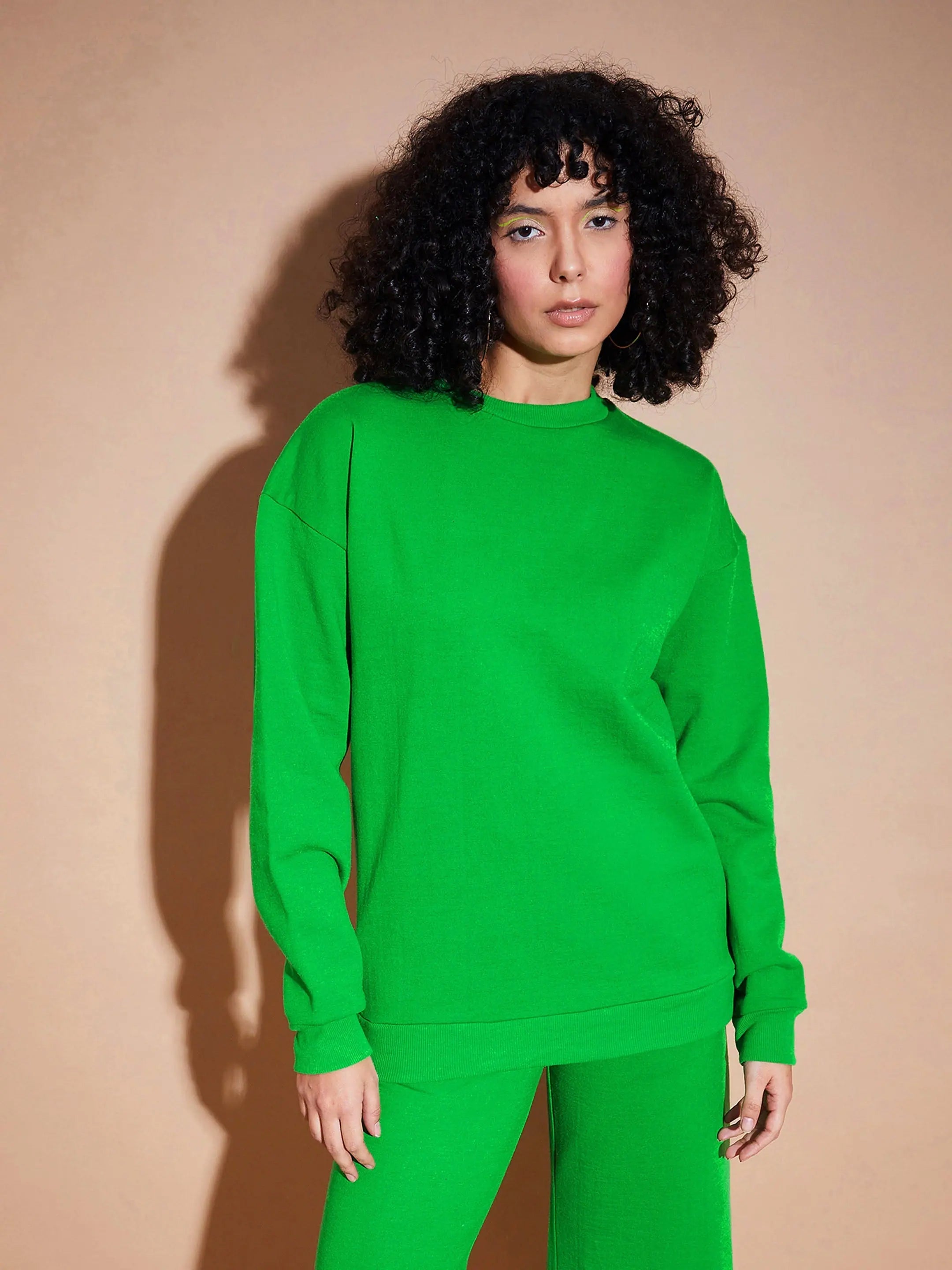 Green Fleece Oversized Sweatshirt | Women's Western Wear