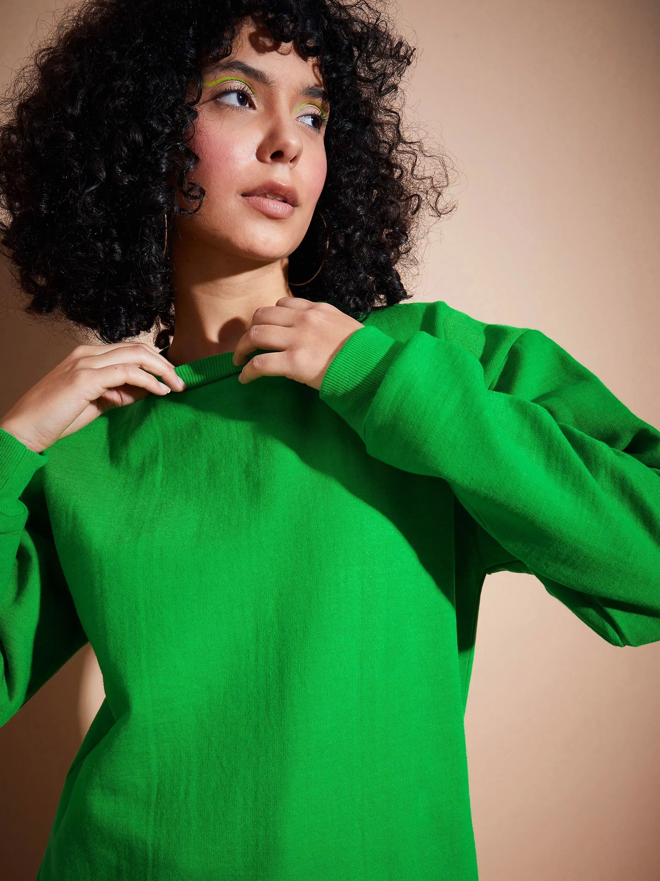 Green Fleece Oversized Sweatshirt | Women's Western Wear