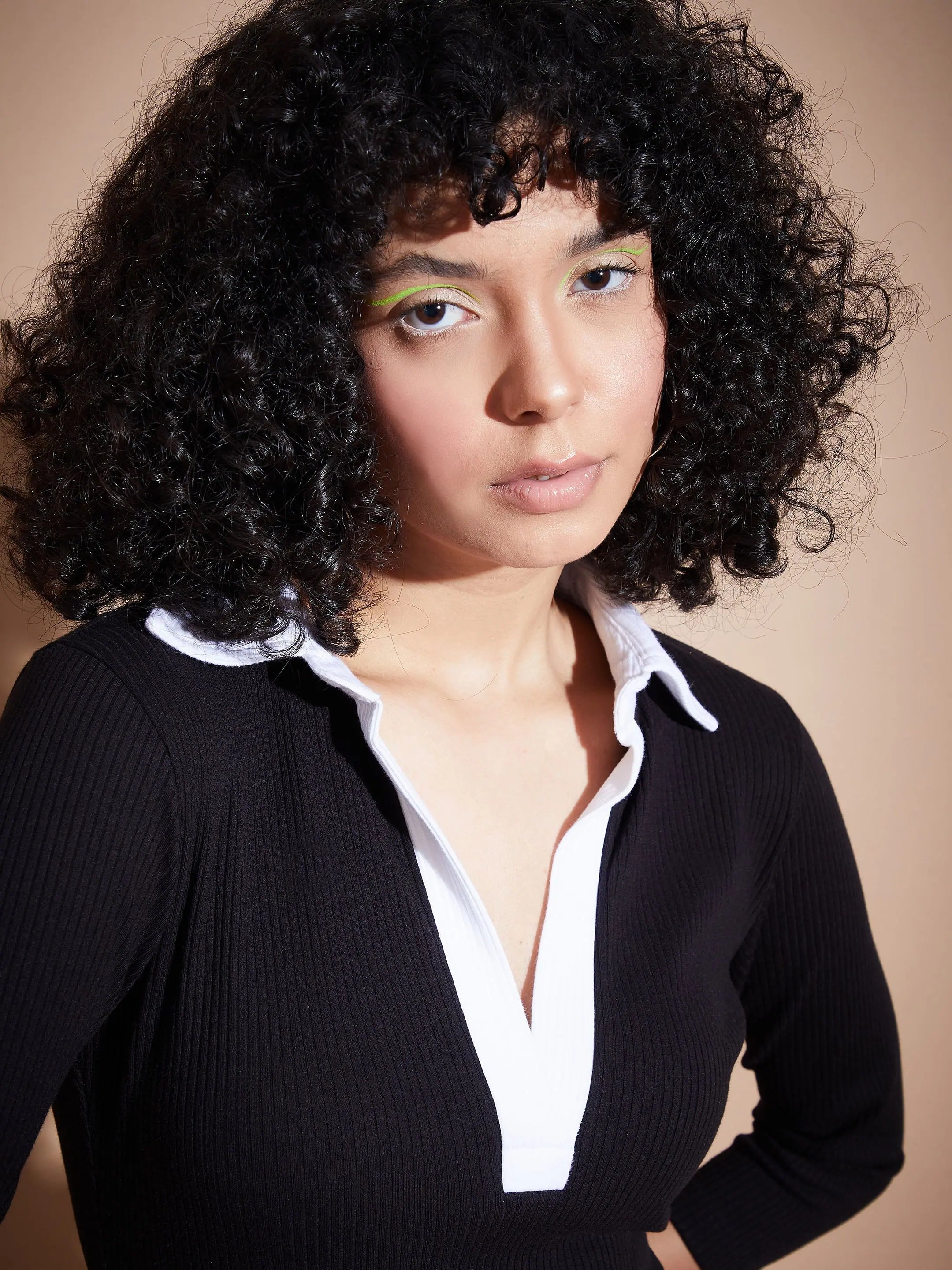 Black Ribbed Midi Dress | Ethnic Lehenga for Women Online