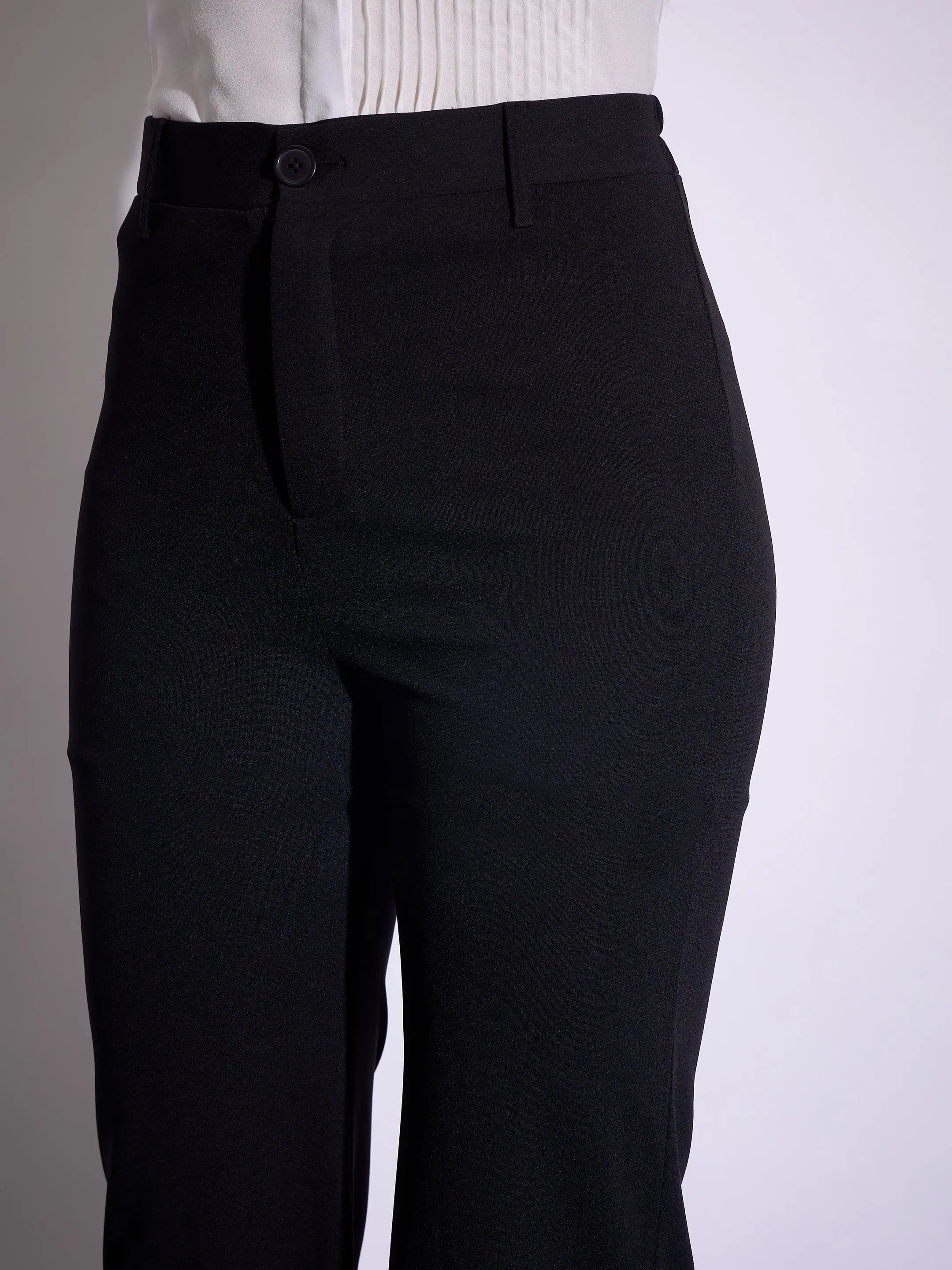 Black Peplum Top & Bell Bottom Pants | Women's Western Wear