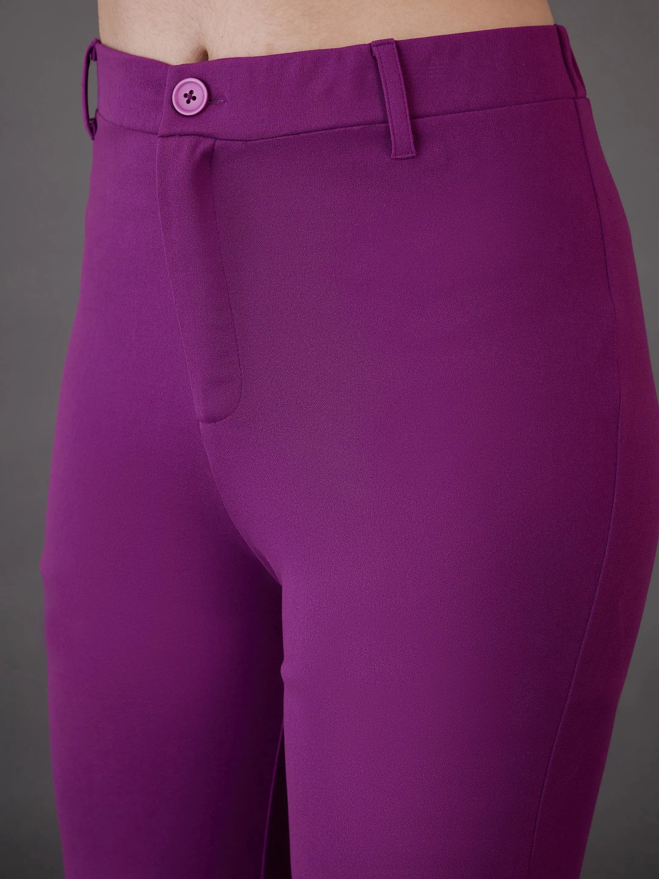 Purple Wrap Top & Bell Bottoms - Western Outfits for Women