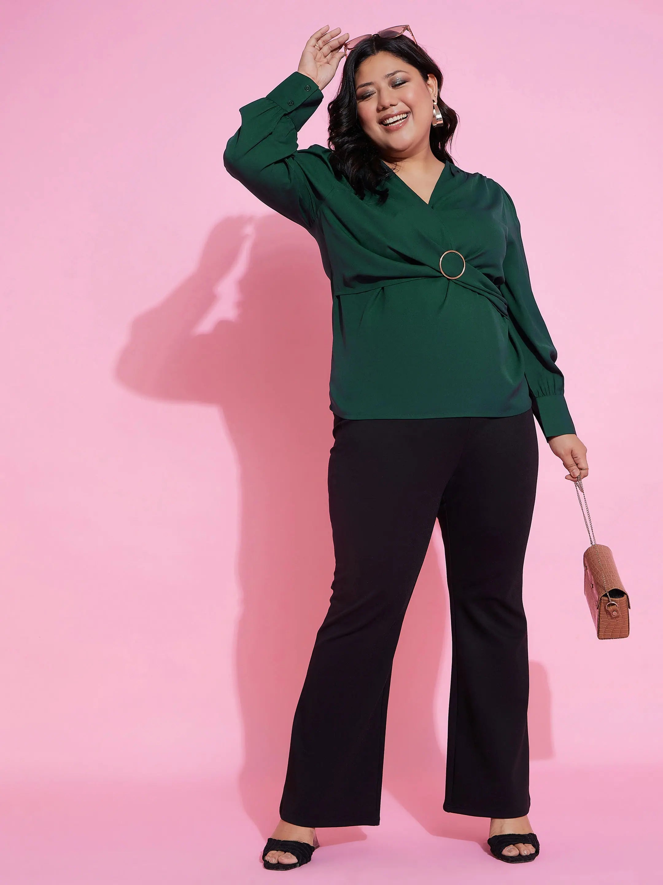 Emerald Peplum Top - Stylish Women's Western Outfits