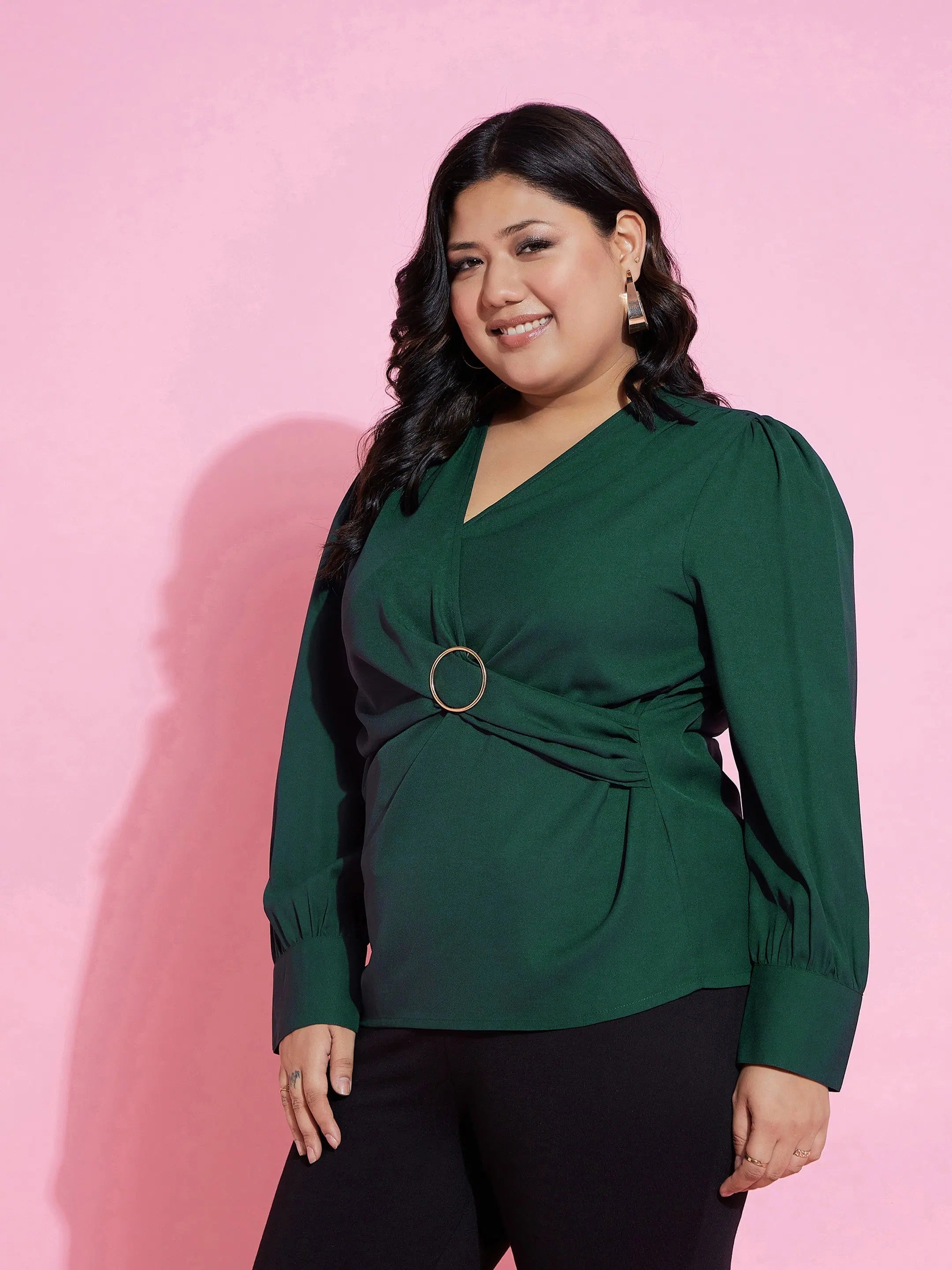 Emerald Peplum Top - Stylish Women's Western Outfits