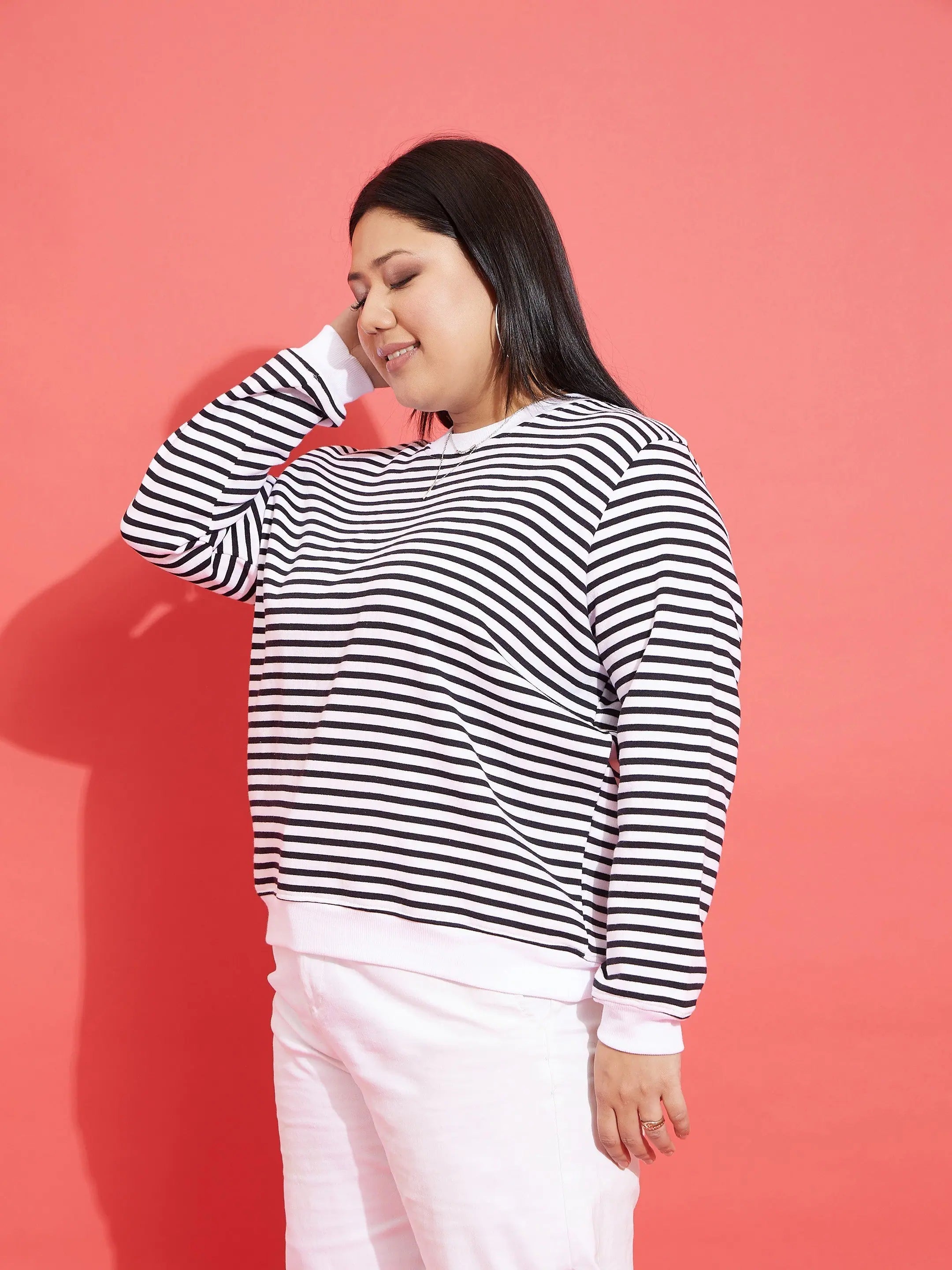 Striped Sweater | Women's Western Wear | Full Sleeves - SFSWSH...