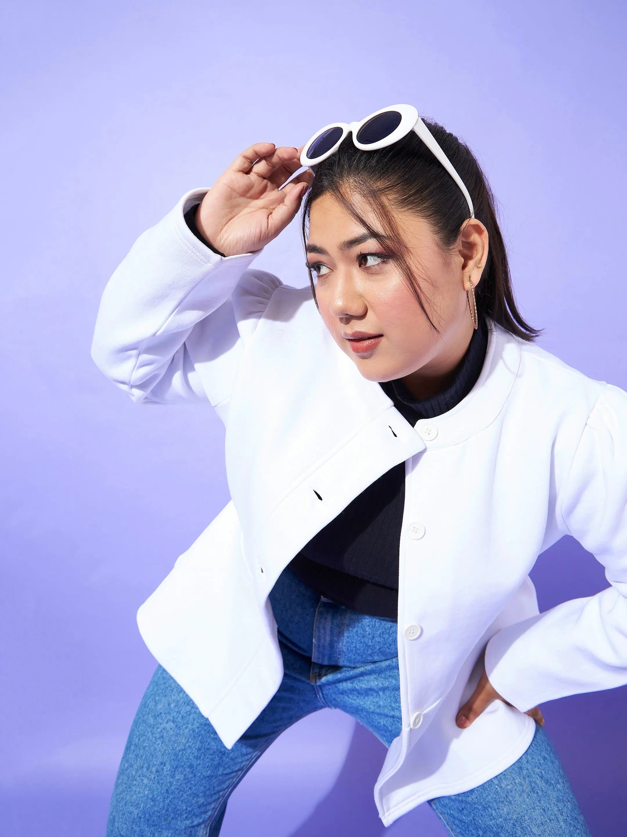 White Fleece Jacket - Stylish Women's Winter Coats & Jackets