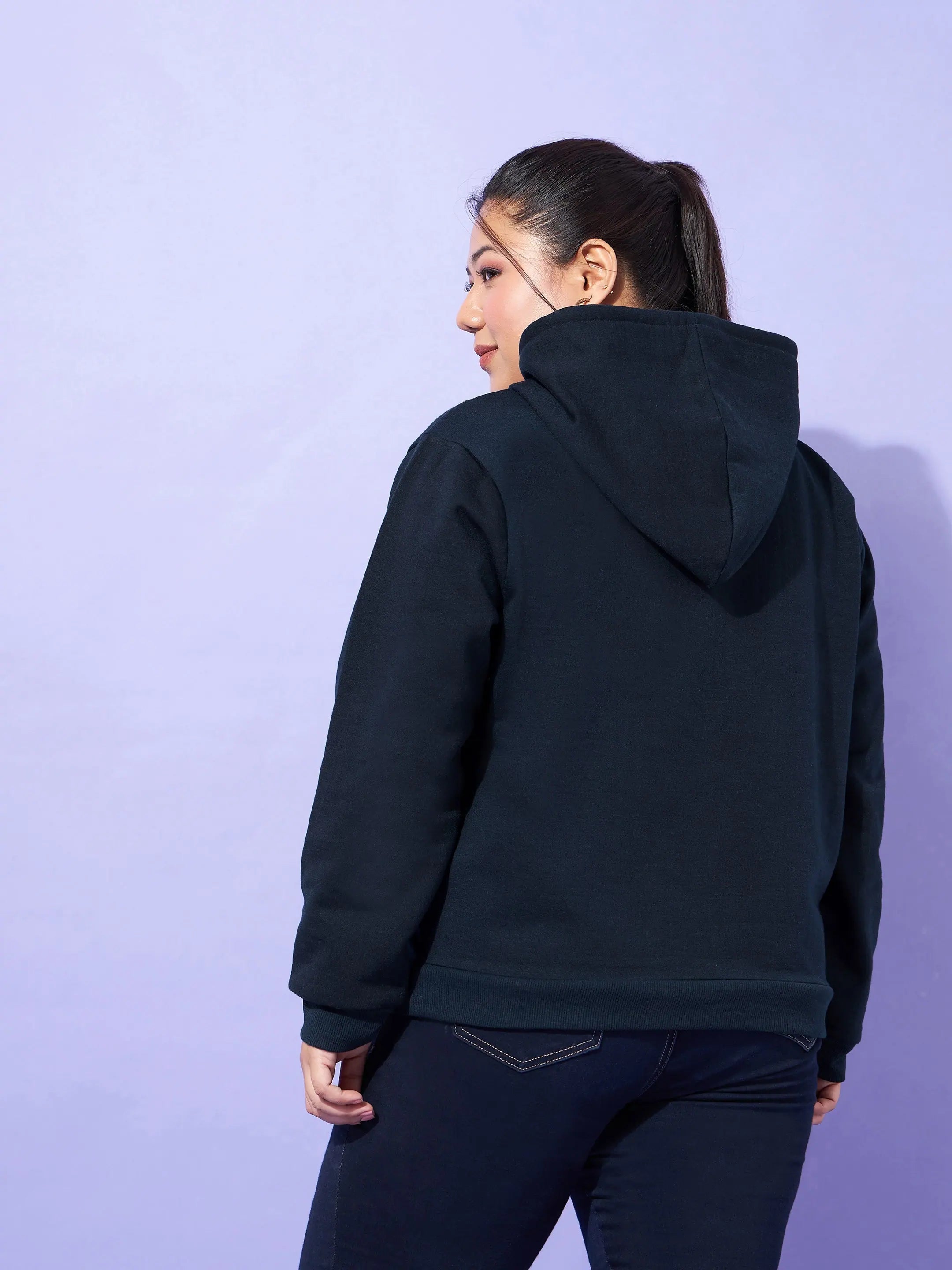 Blue Printed Fleece Jacket - Women's Trendy Jackets & Outerwear