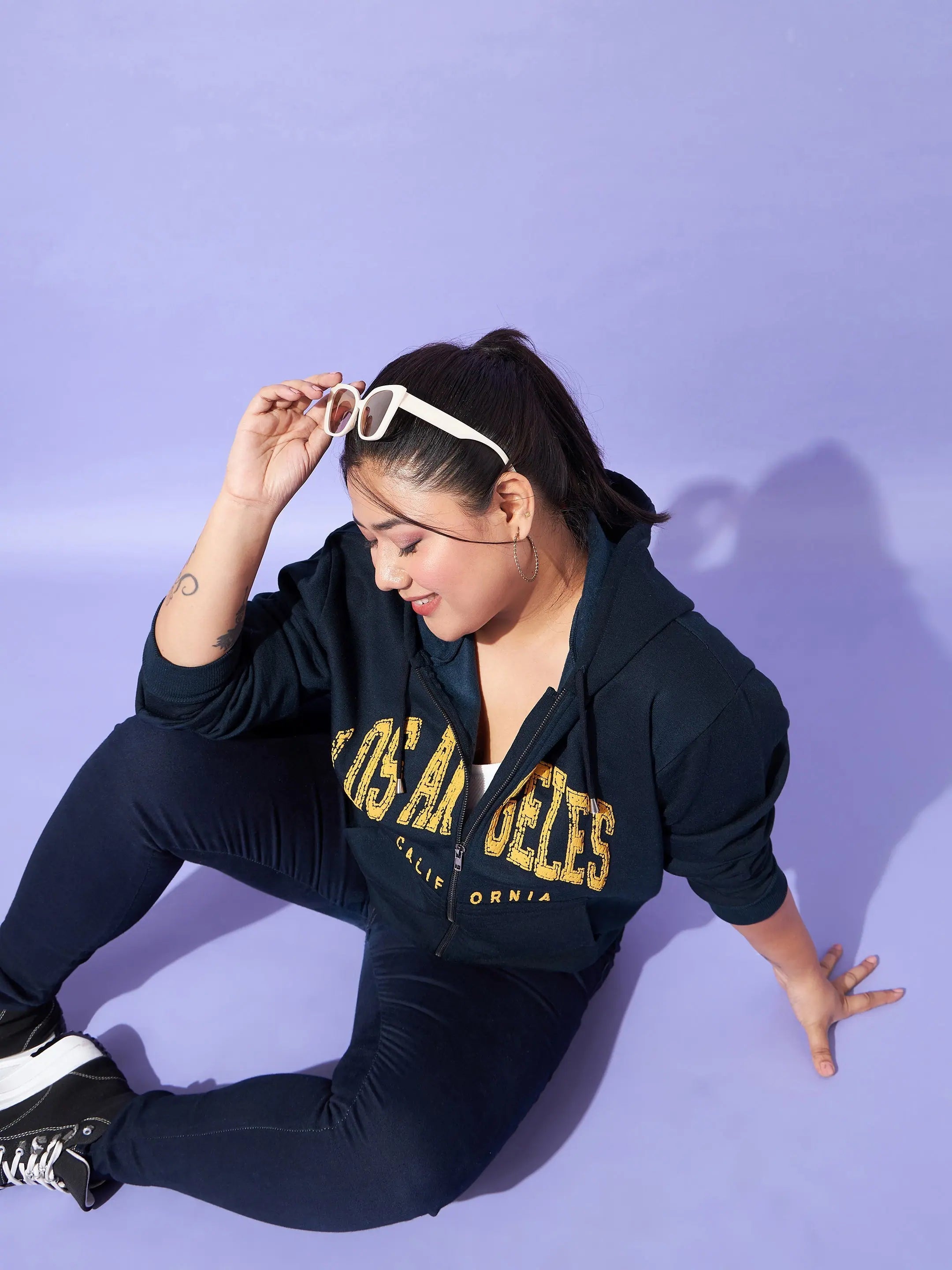 Blue Printed Fleece Jacket - Women's Trendy Jackets & Outerwear