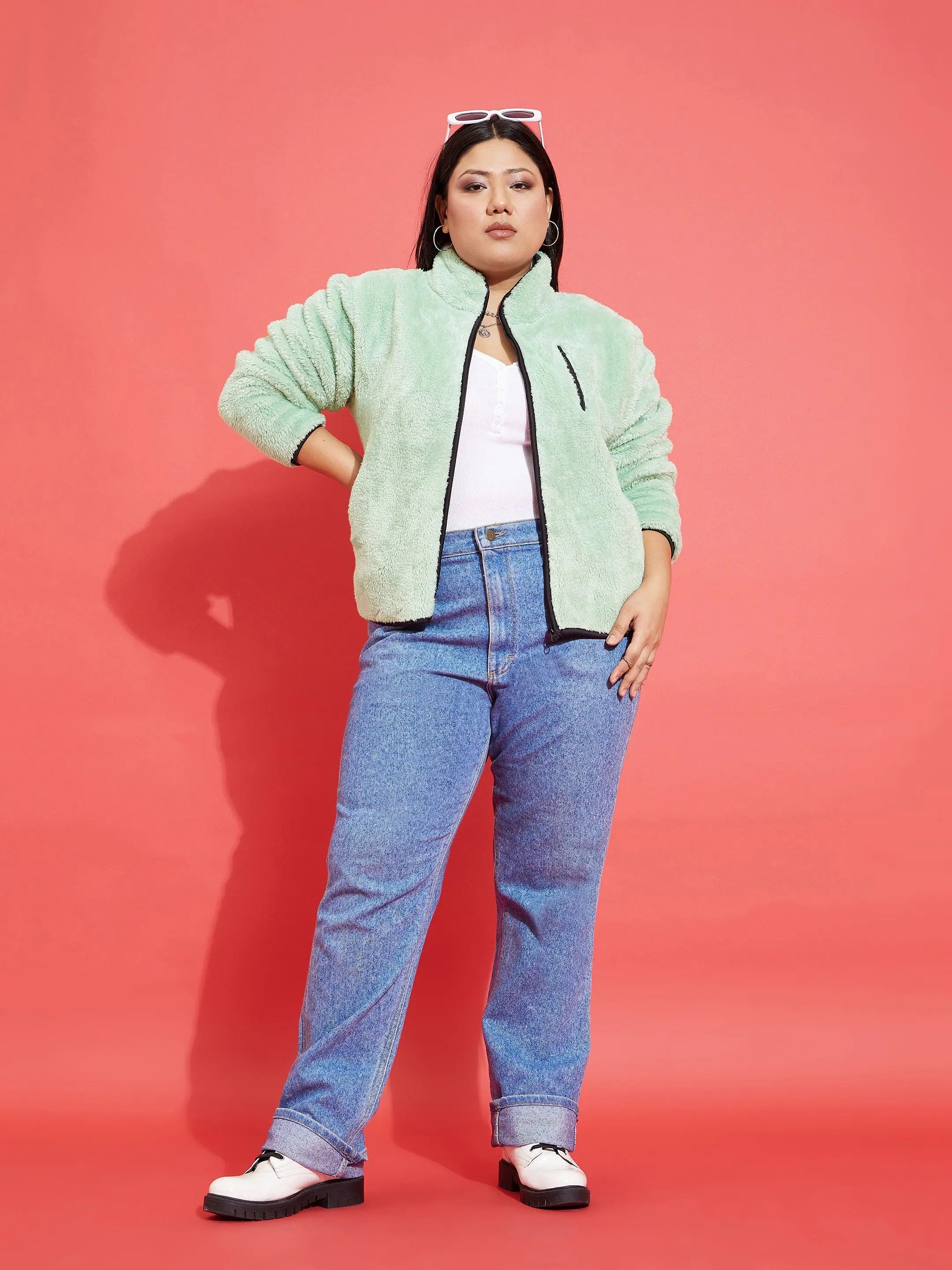 Green Fur Women's Jacket | Trendy Women's Winter Outerwear