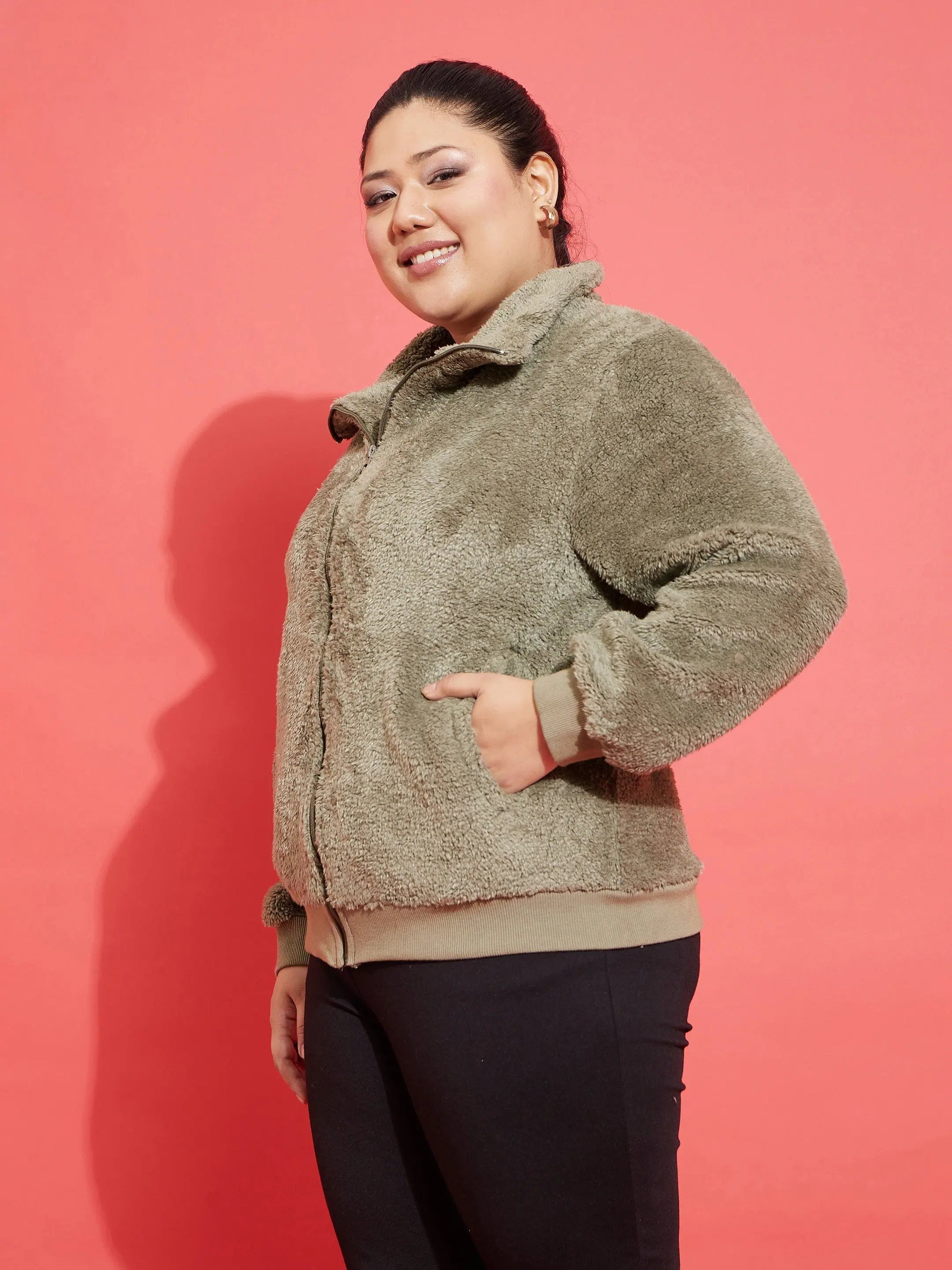 Women's Grey Fur Jacket | Stylish Women's Fashion Jackets