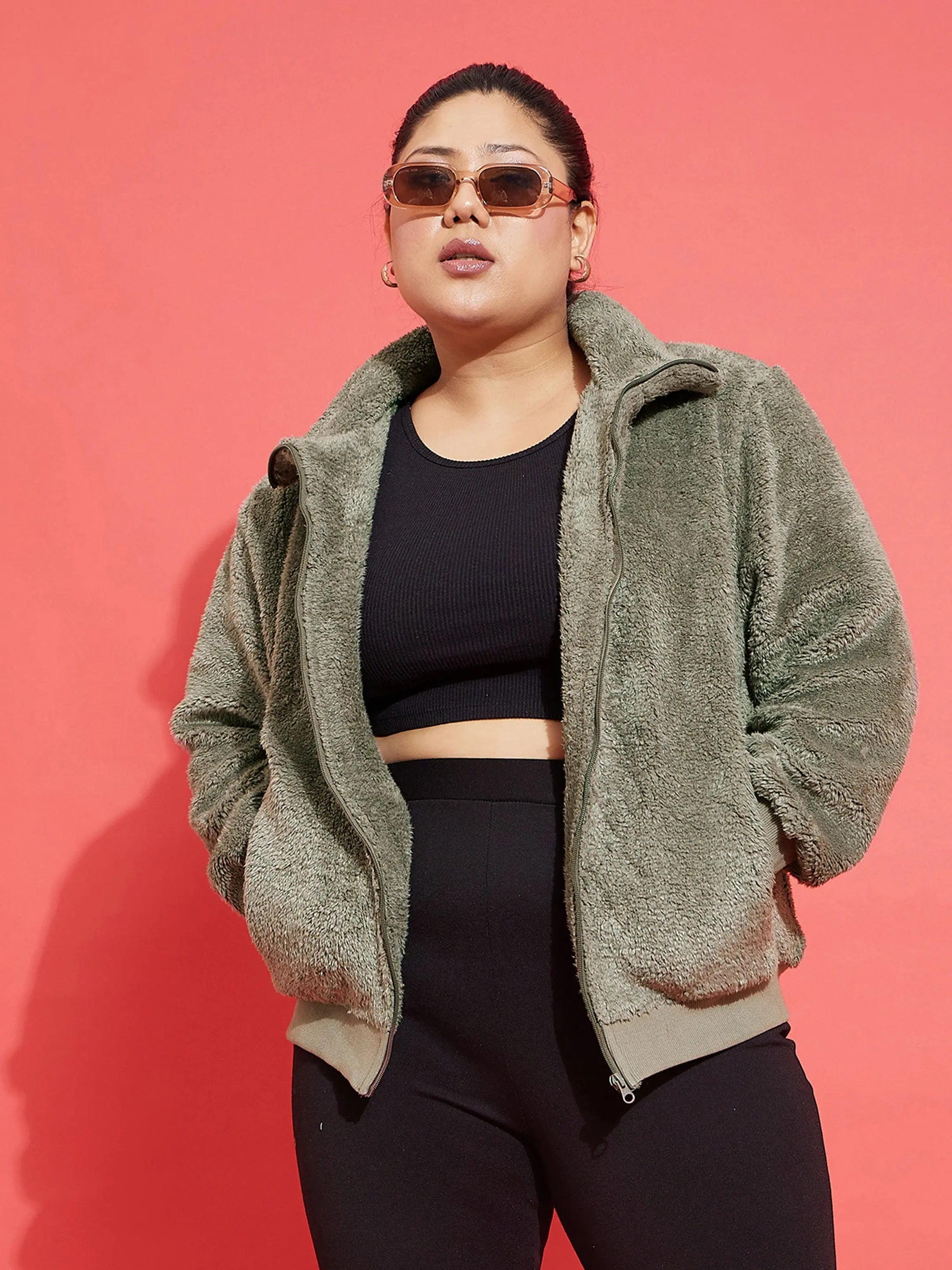 Women's Grey Fur Jacket | Stylish Women's Fashion Jackets