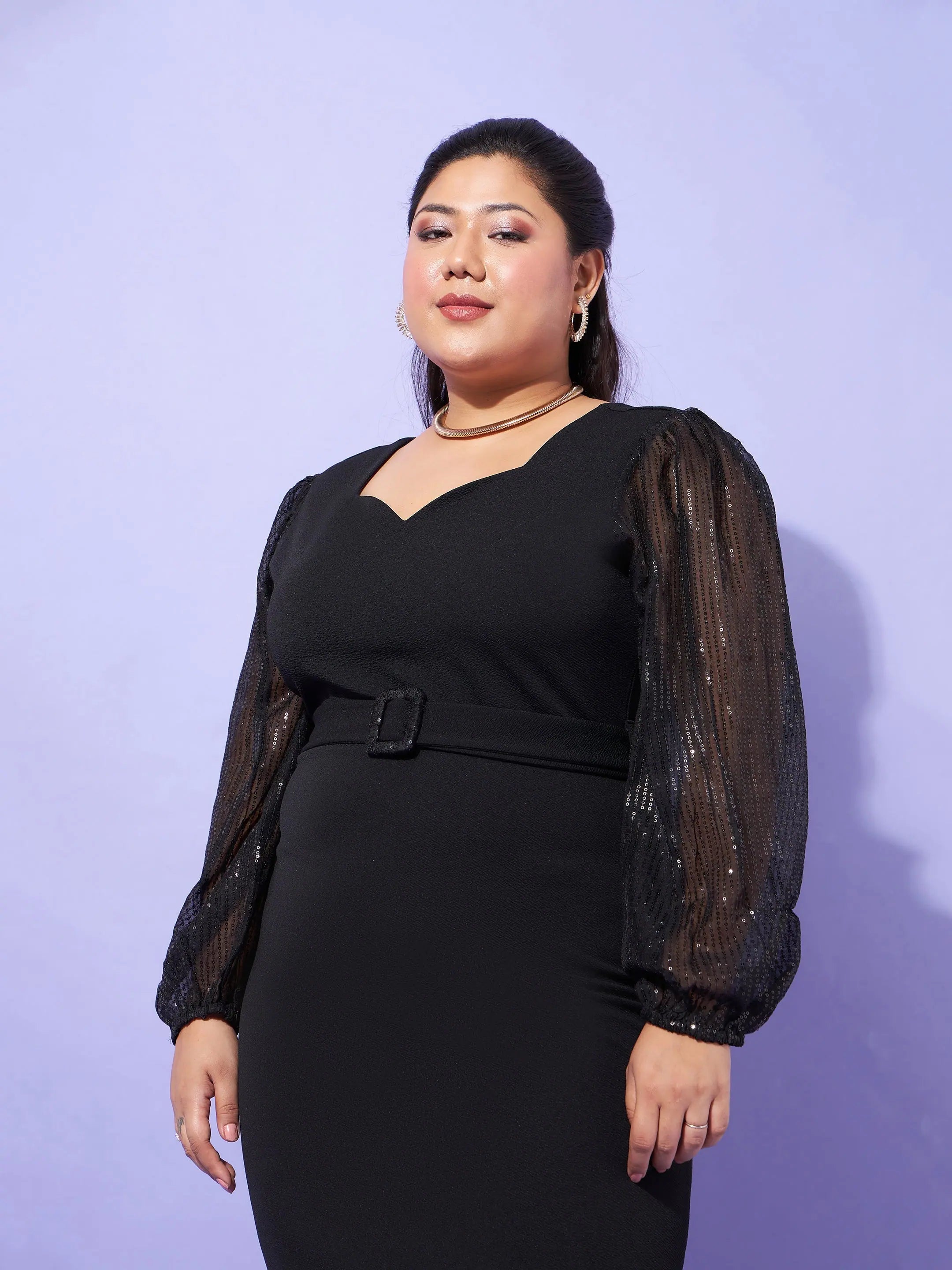 Black Sequin Bodycon Dress | Women's Western Clothing