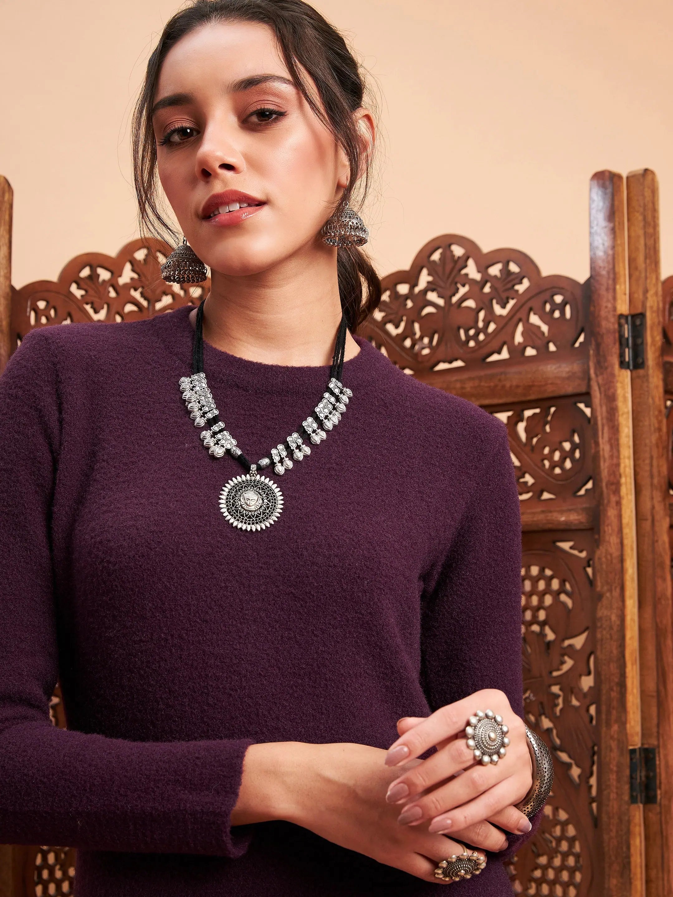 Maroon Wool Kurta for Women - Solid Indian Kurta Ladies