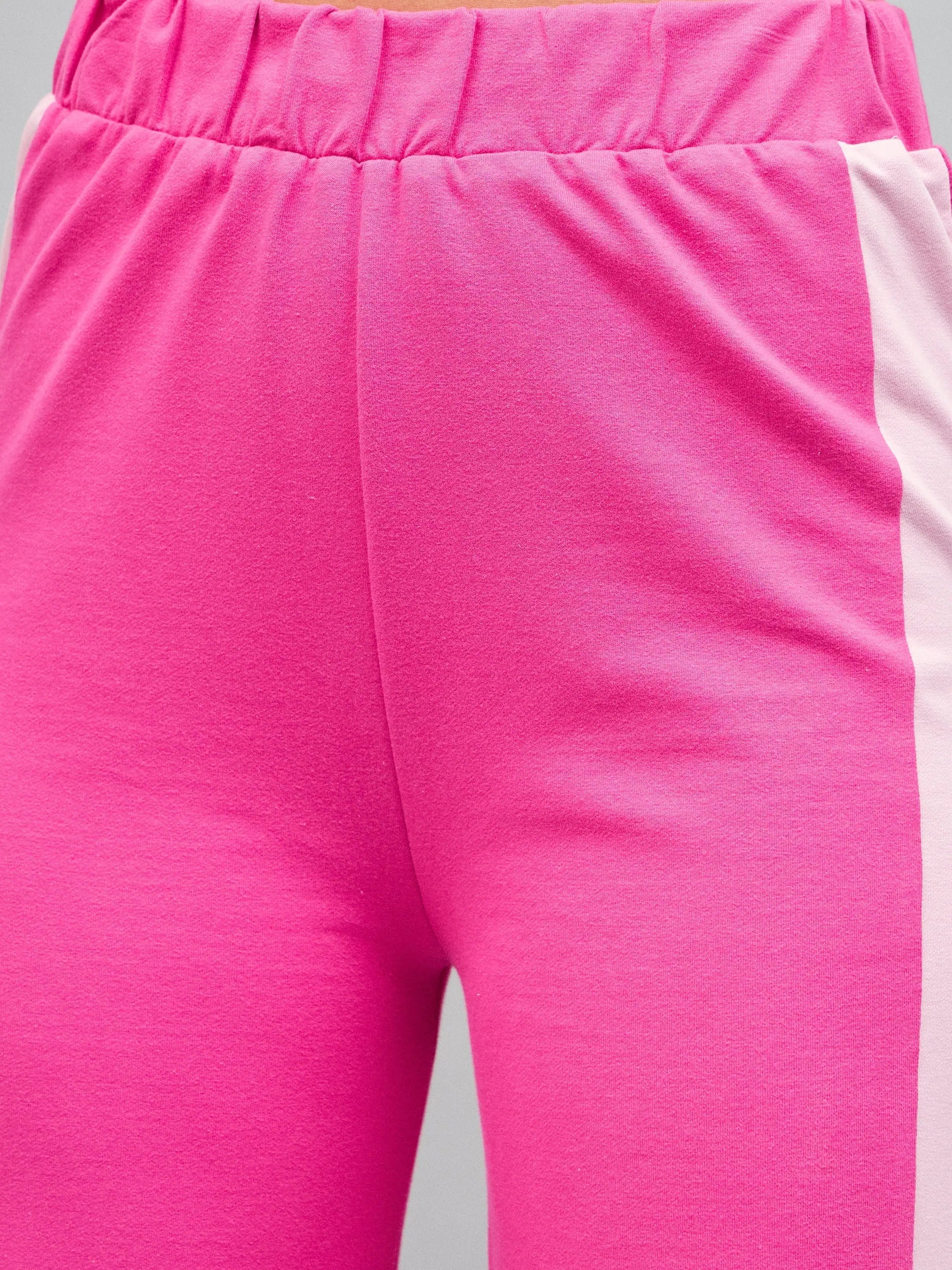 Pink Knitted Track Pants - Women's Activewear Sets & Workout P...