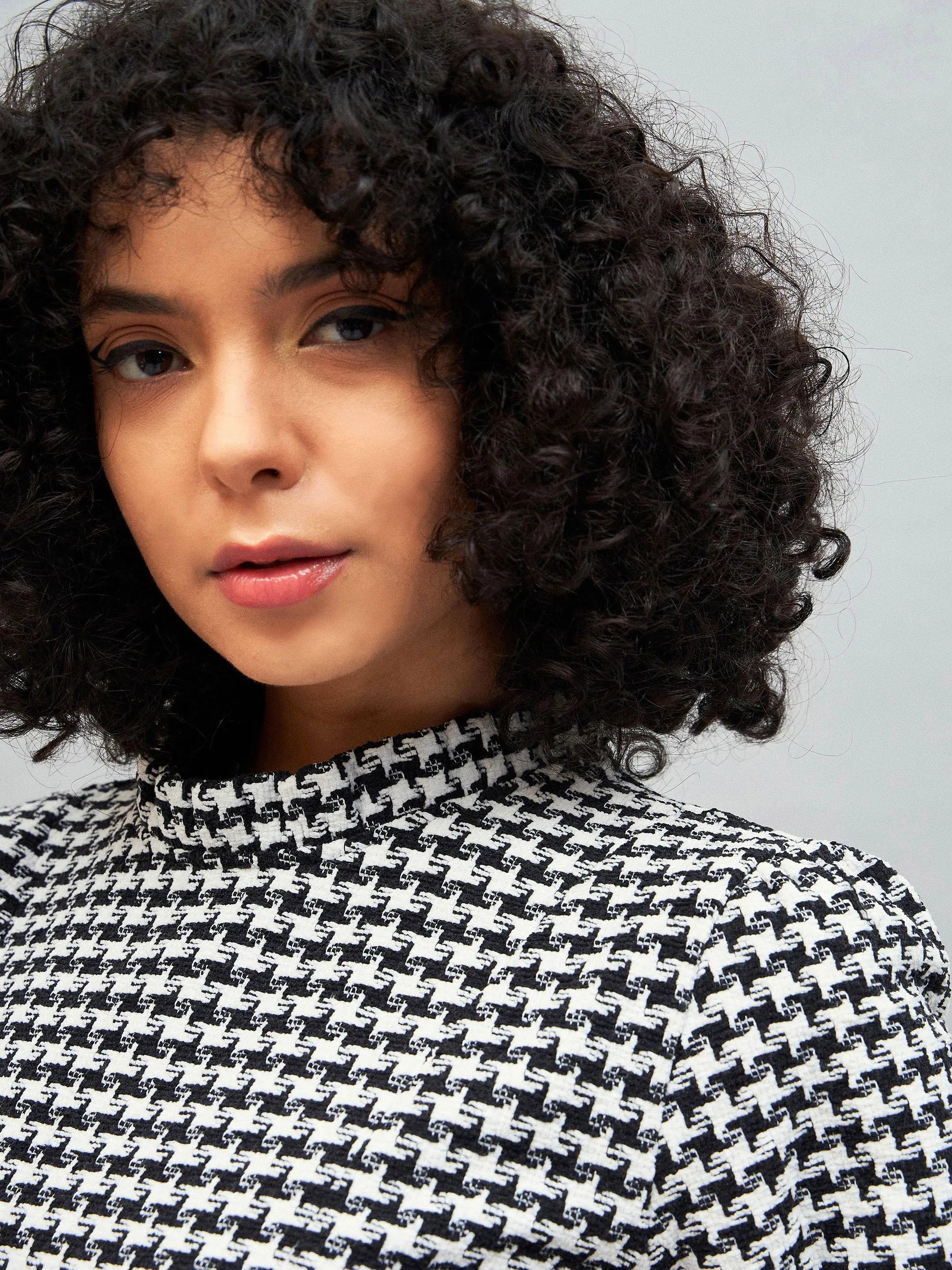 Black Geo Jacquard Tweed Midi Dress | Women's Lehenga for Women