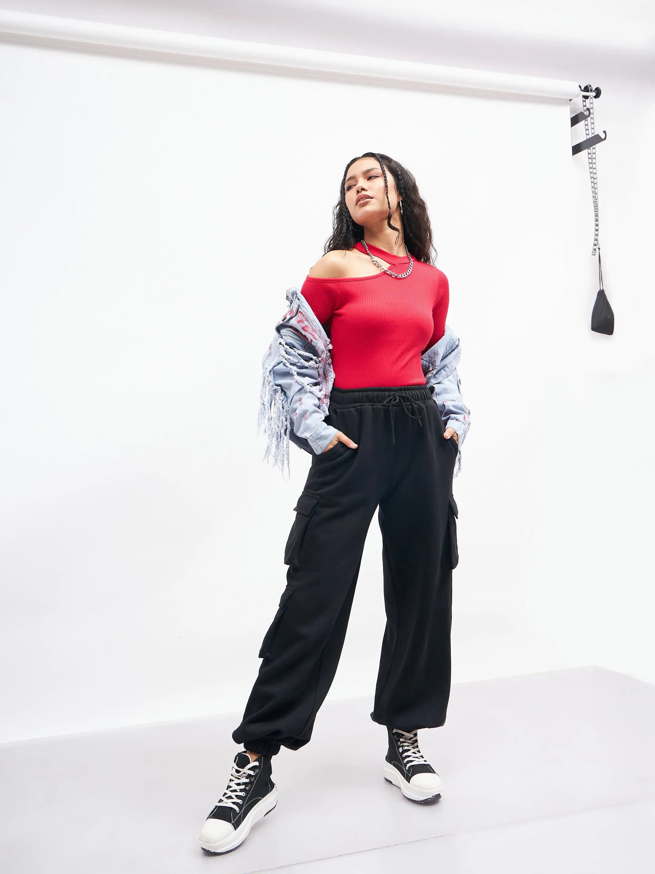 Pink Shoulder Cut Out Top - Women's Western Wear Online