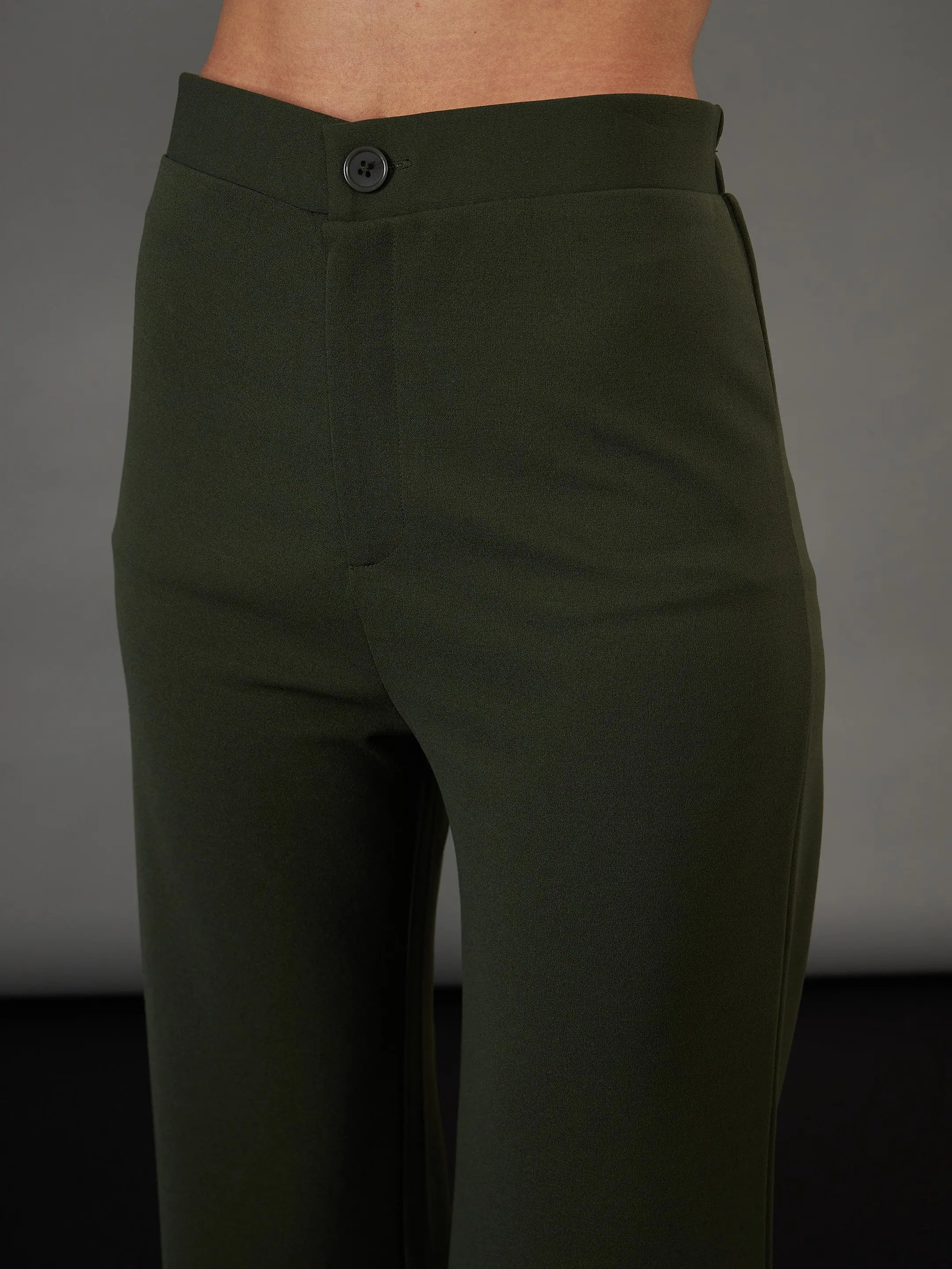 Olive Knitted Bell Bottoms - Women's Western Wear