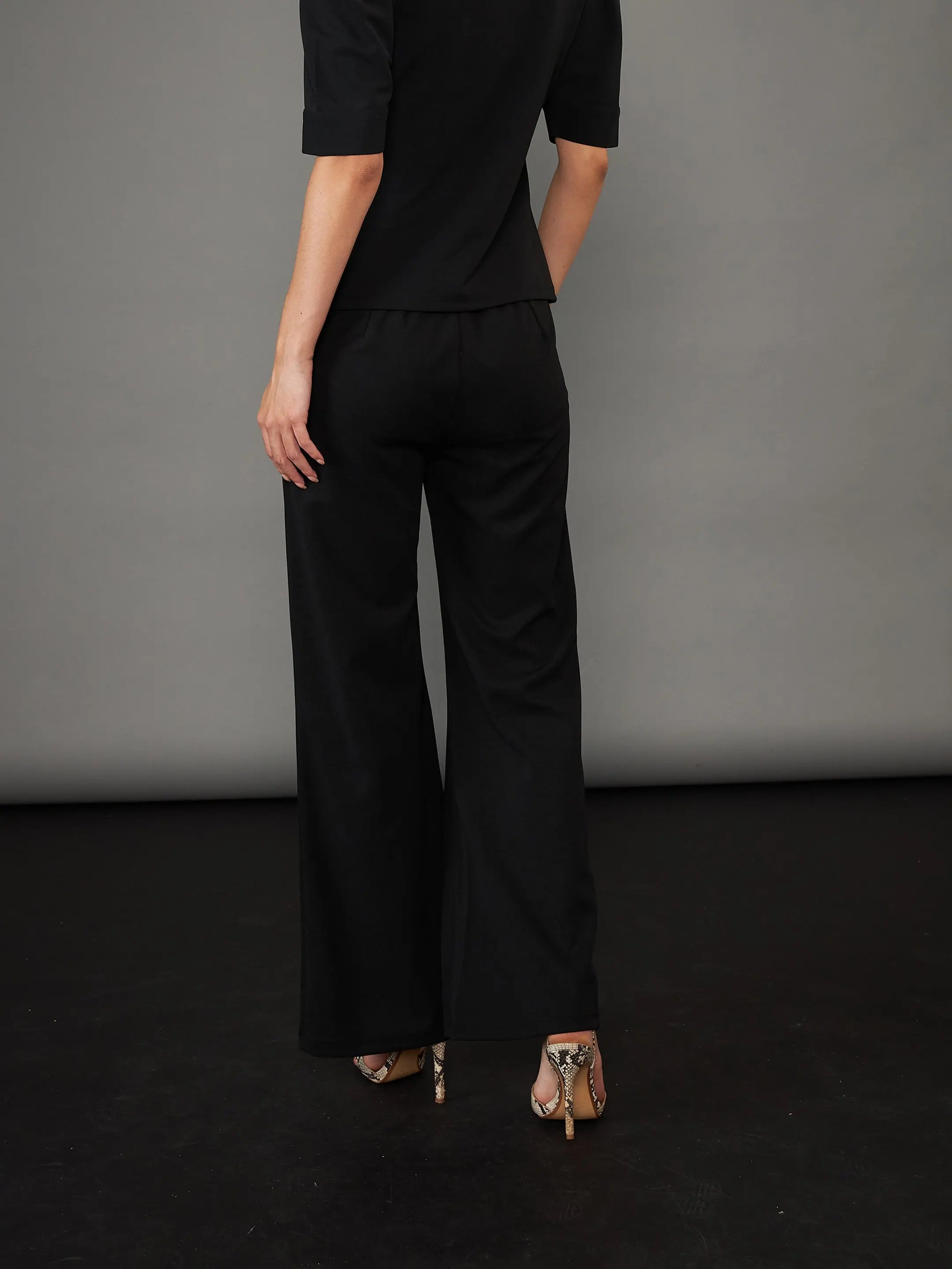 Black Knitted Bell Bottoms - Stylish Women's Western Wear