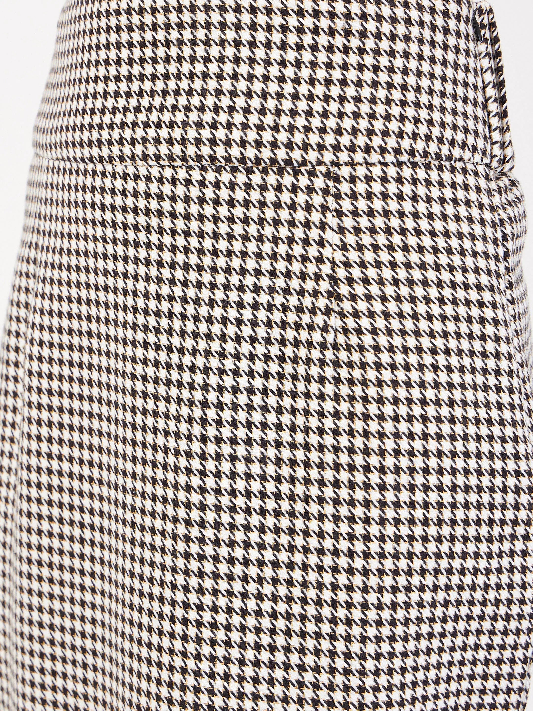 Houndstooth Skirt - Women's Western Wear with Front Slit