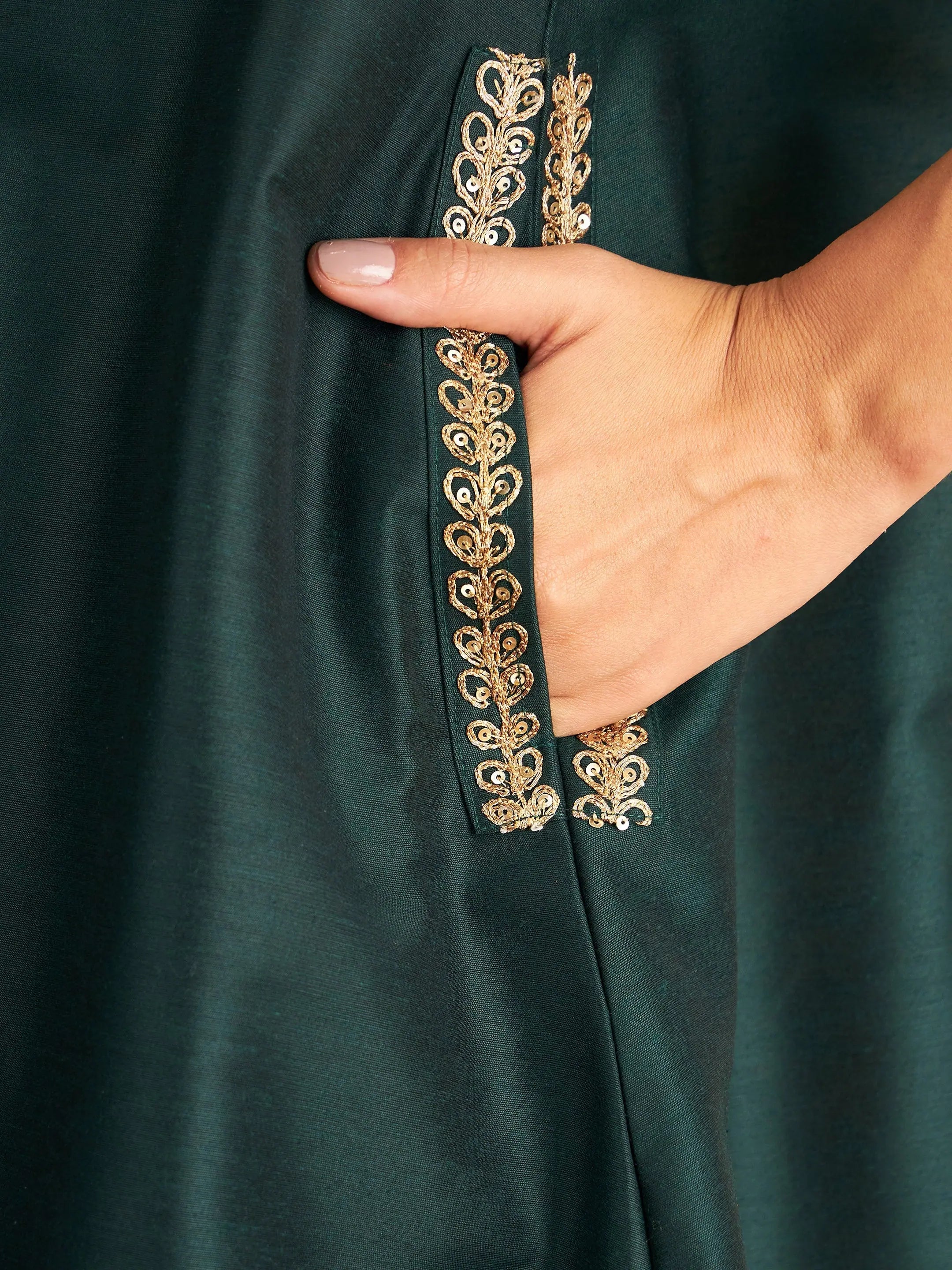 Emerald Embroidered Shirt & Pants - Women's Lehenga Collection